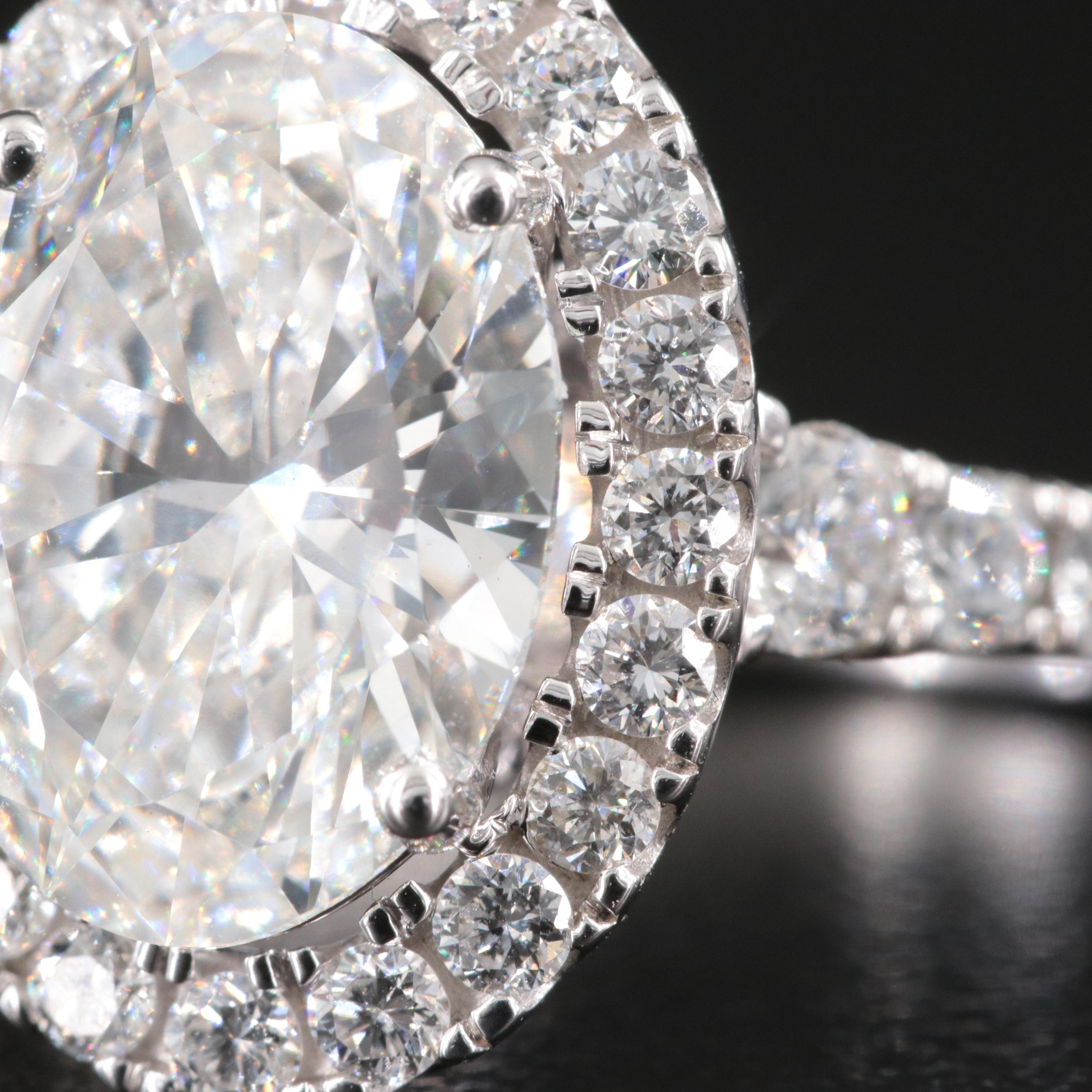 14K 5.64 CTW Lab Grown Diamond Ring