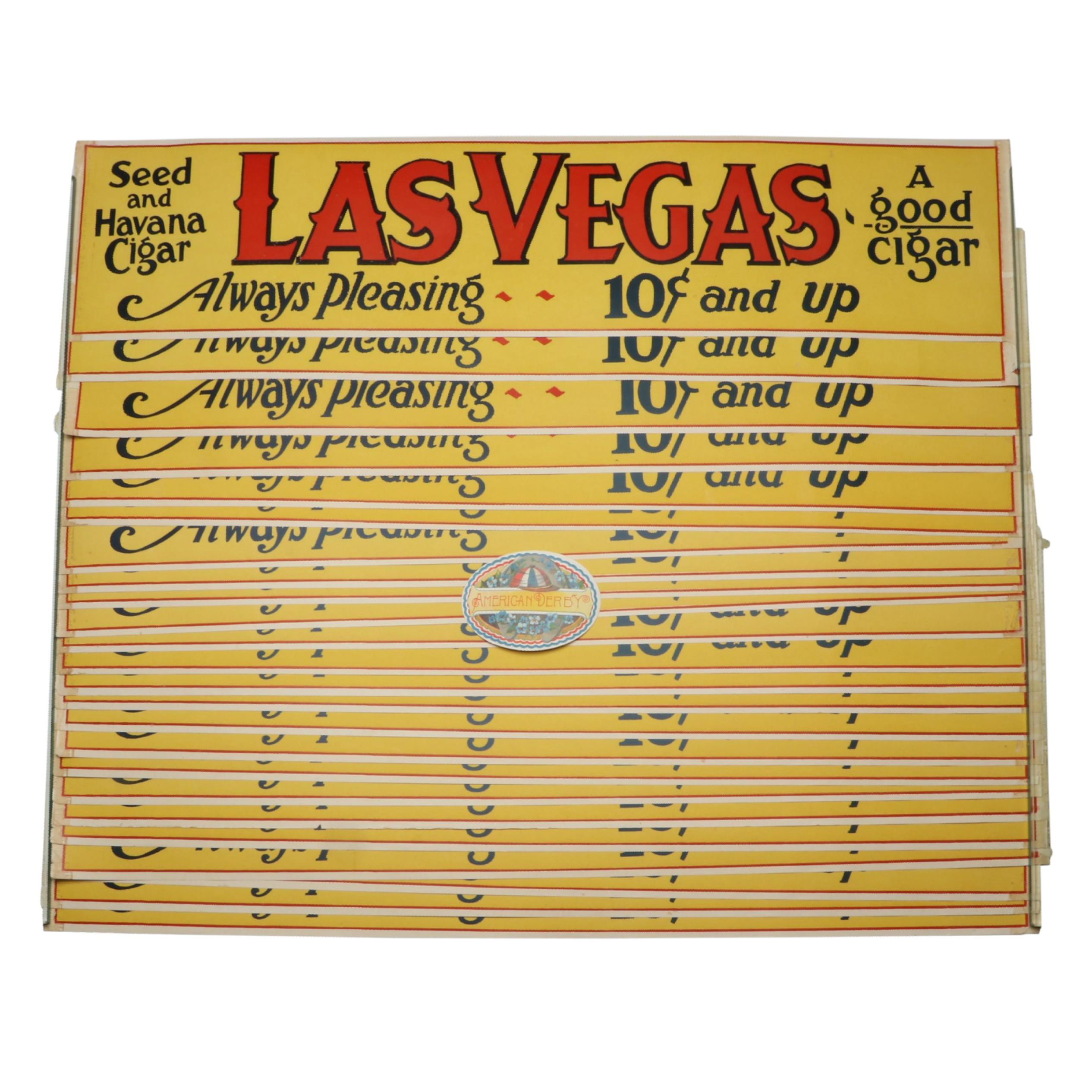 Las Vegas Seed and Havana Cigar Posters and American Derby Label, Mid-20th C.