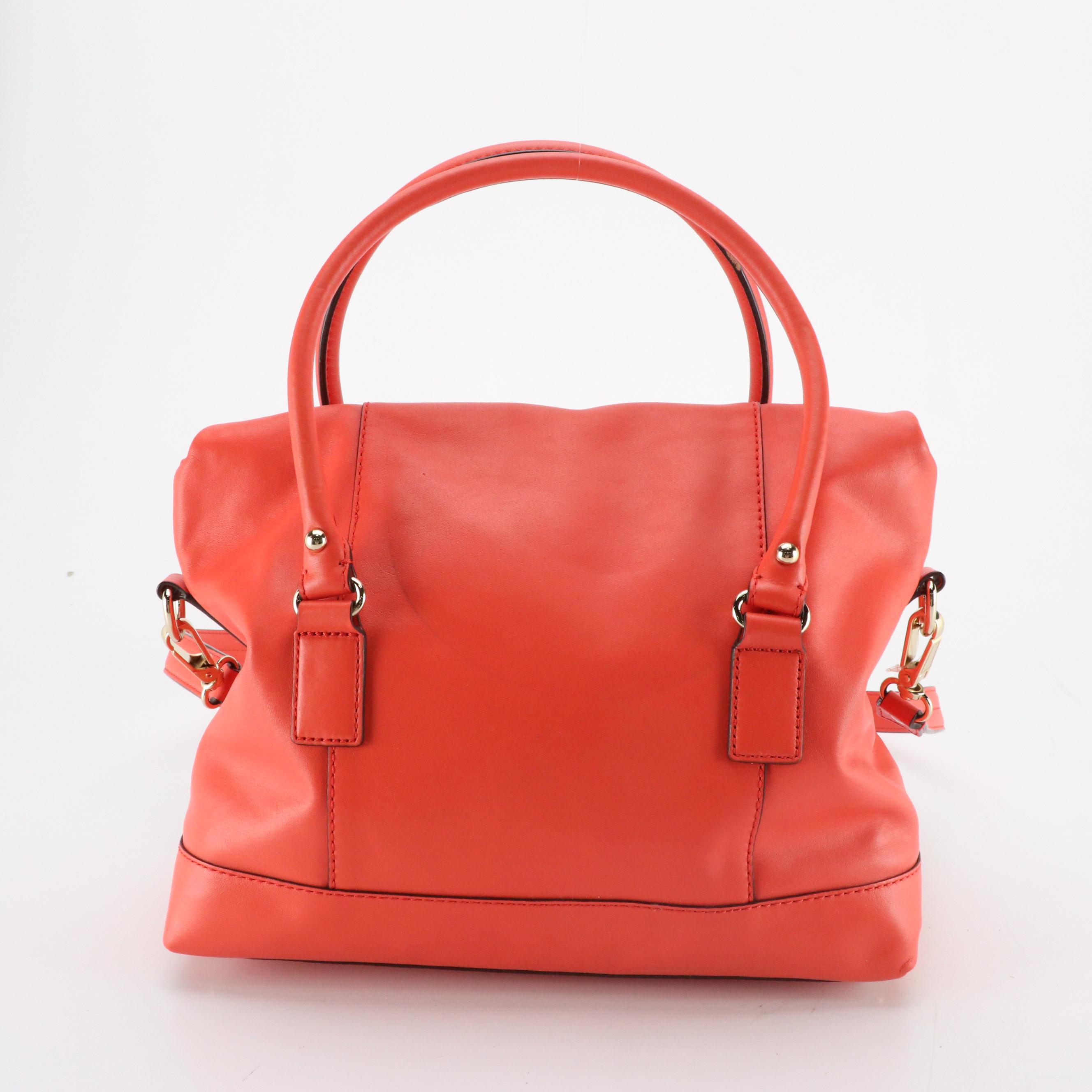 Kate Spade Fremont Place Carmen Two-Way Satchel in Coral Leather