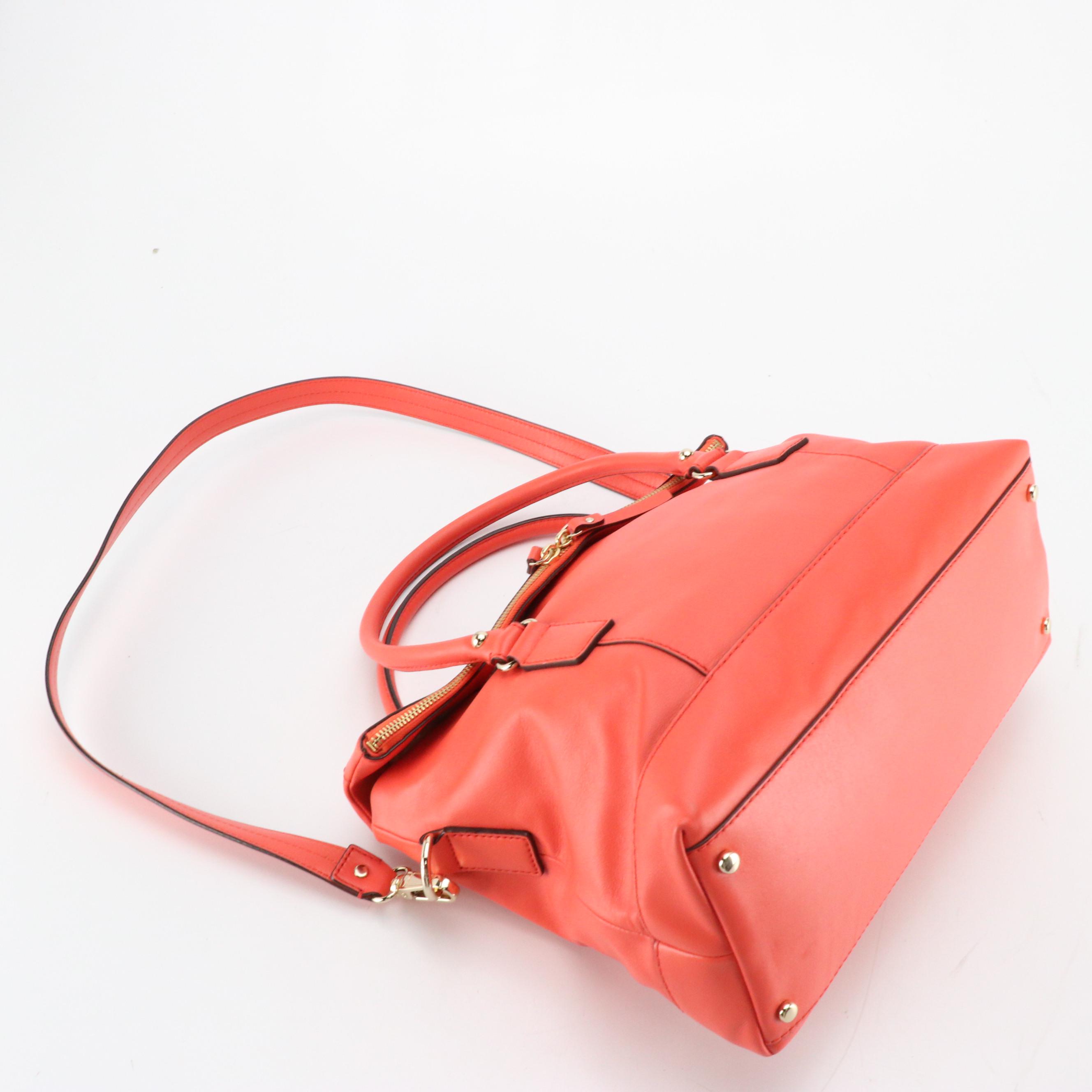 Kate Spade Fremont Place Carmen Two-Way Satchel in Coral Leather