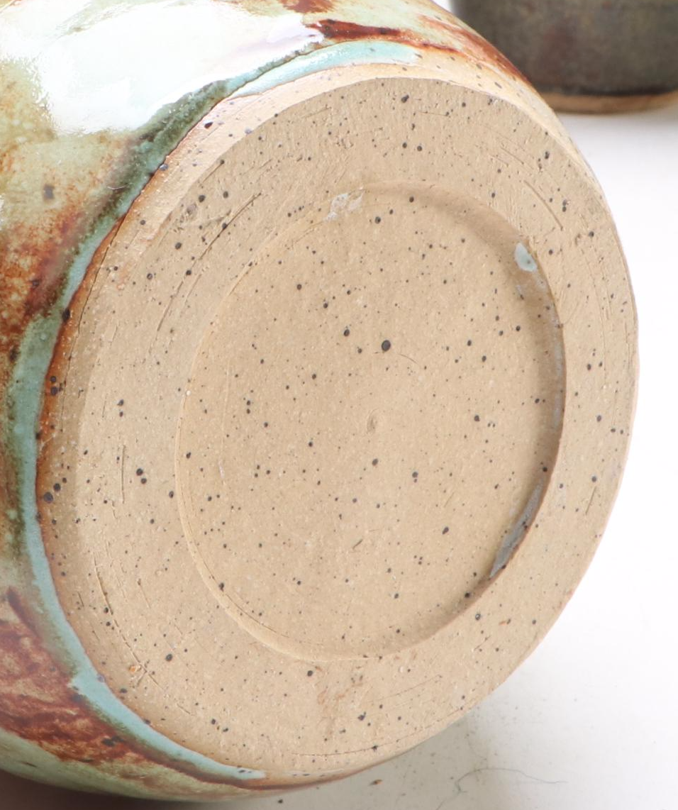 W. Lutz Green Glaze Art Pottery Vases and Bowls