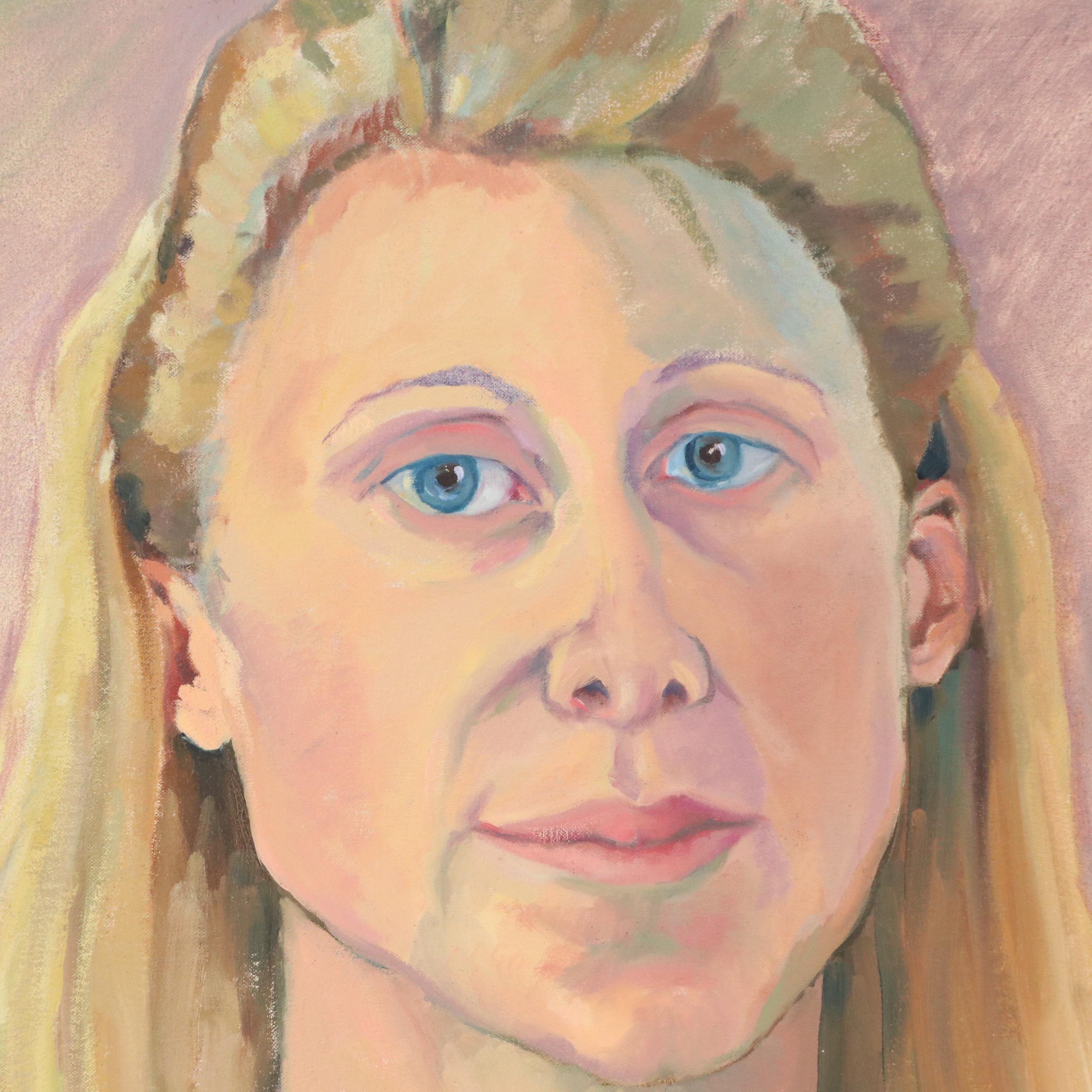 Victoria Jensen Acrylic Portrait of Woman, 21st Century