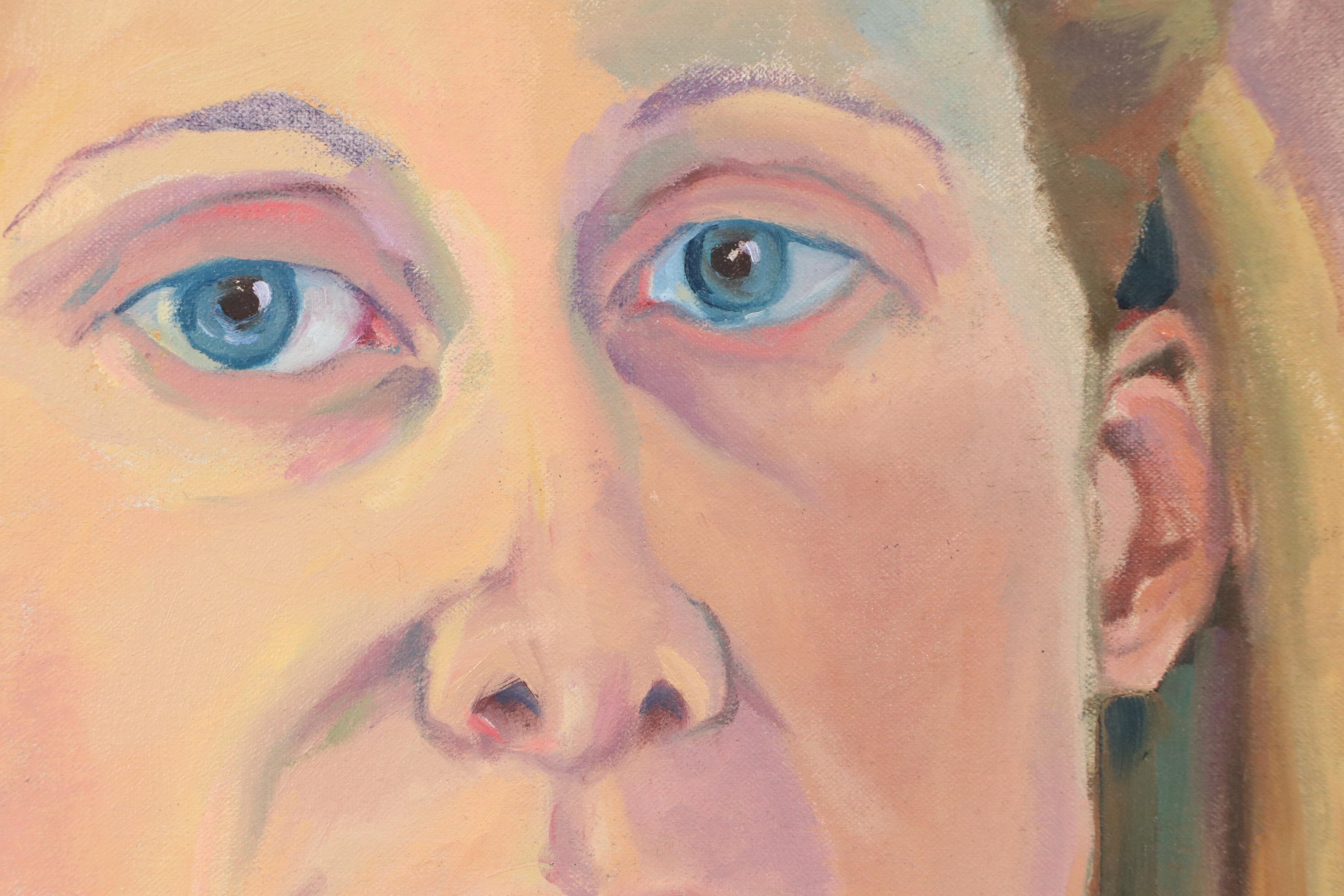 Victoria Jensen Acrylic Portrait of Woman, 21st Century