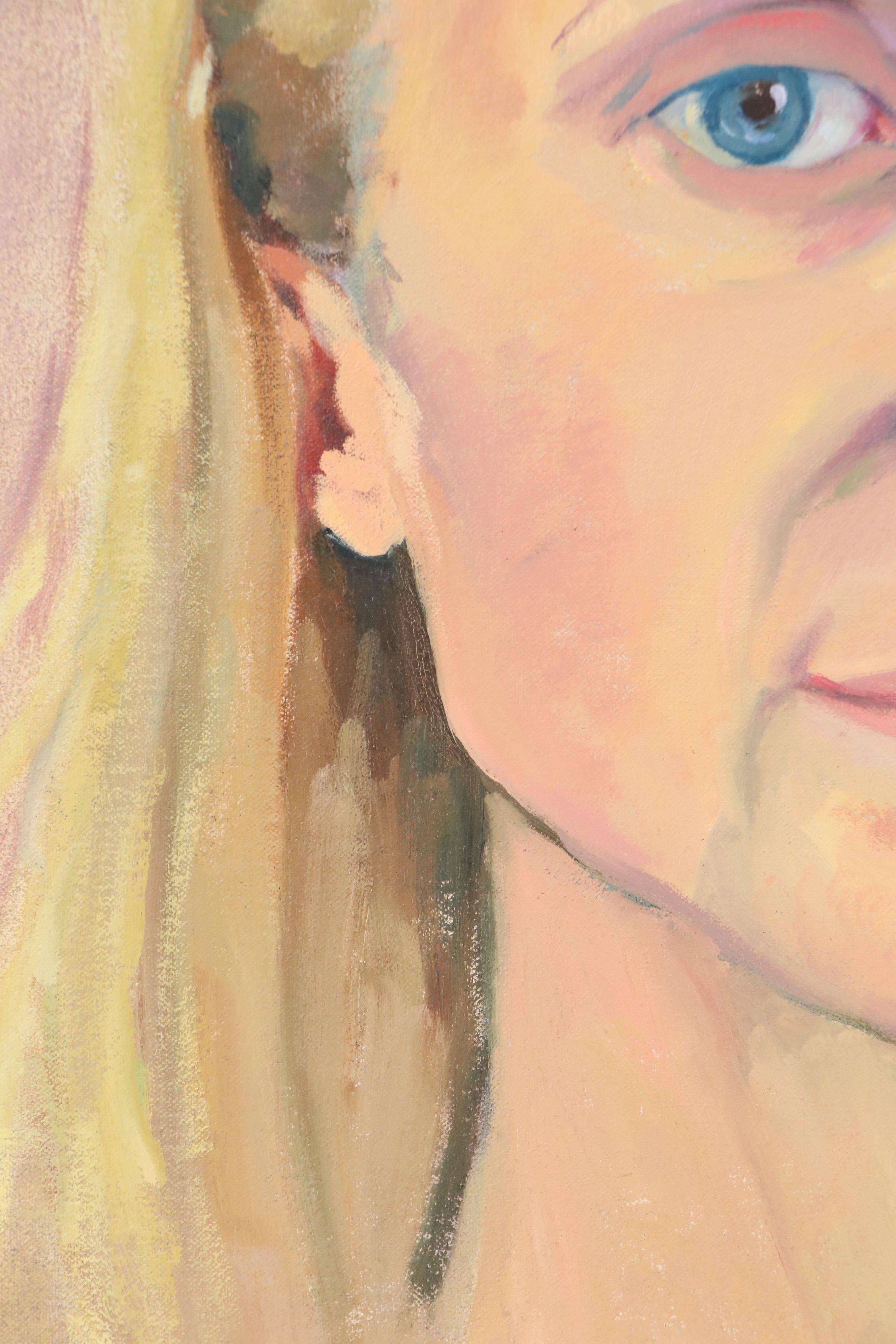 Victoria Jensen Acrylic Portrait of Woman, 21st Century