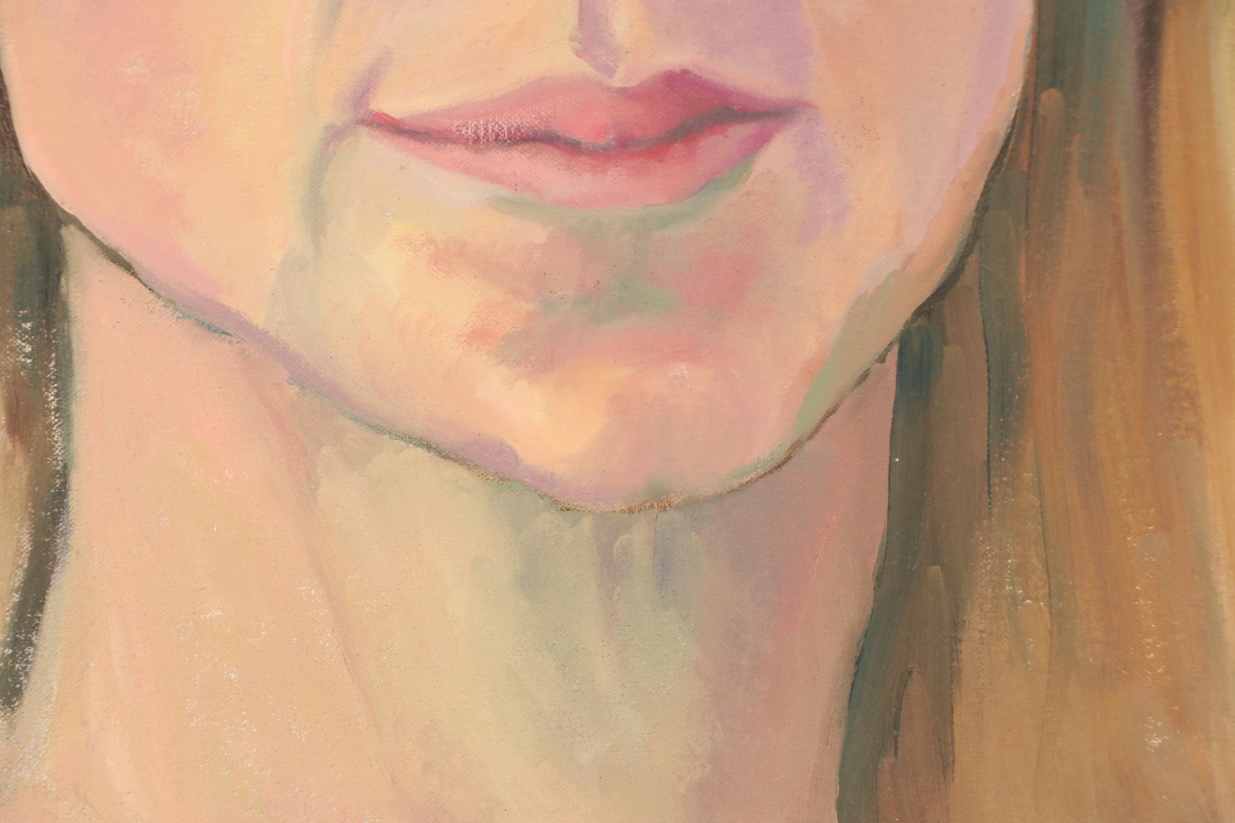 Victoria Jensen Acrylic Portrait of Woman, 21st Century