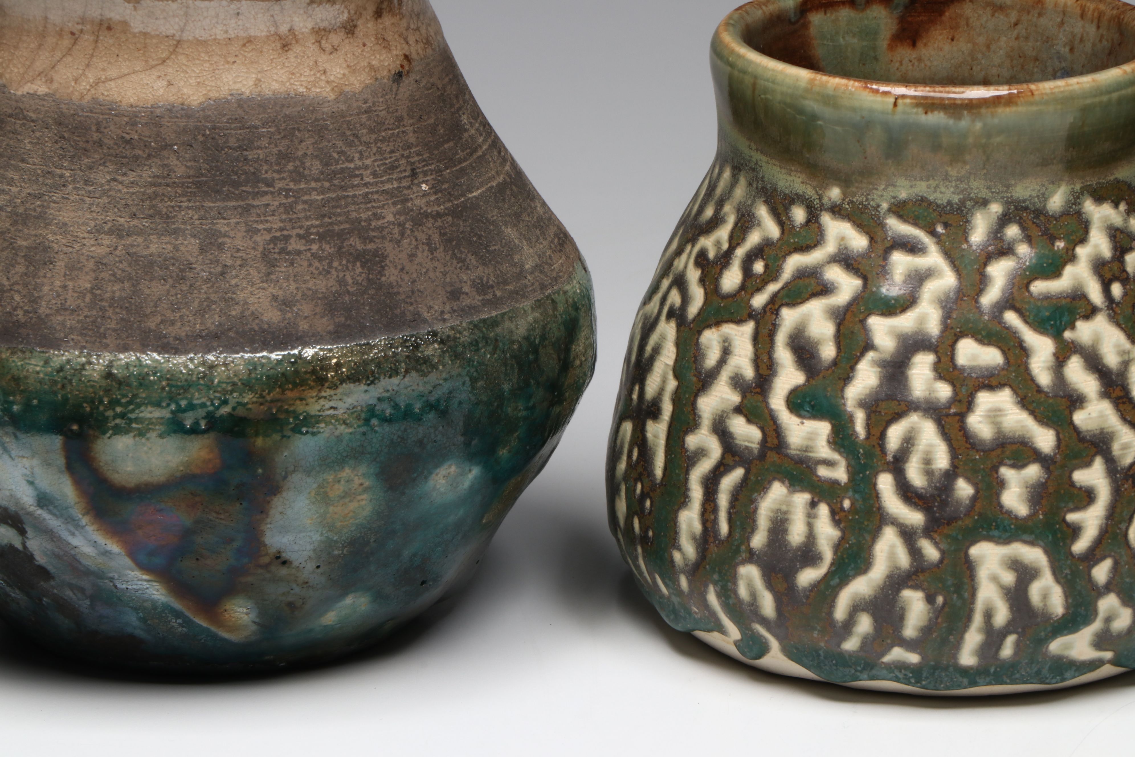 W. Lutz Art Pottery Planters, Vases, and Bowls, Late 20th Century