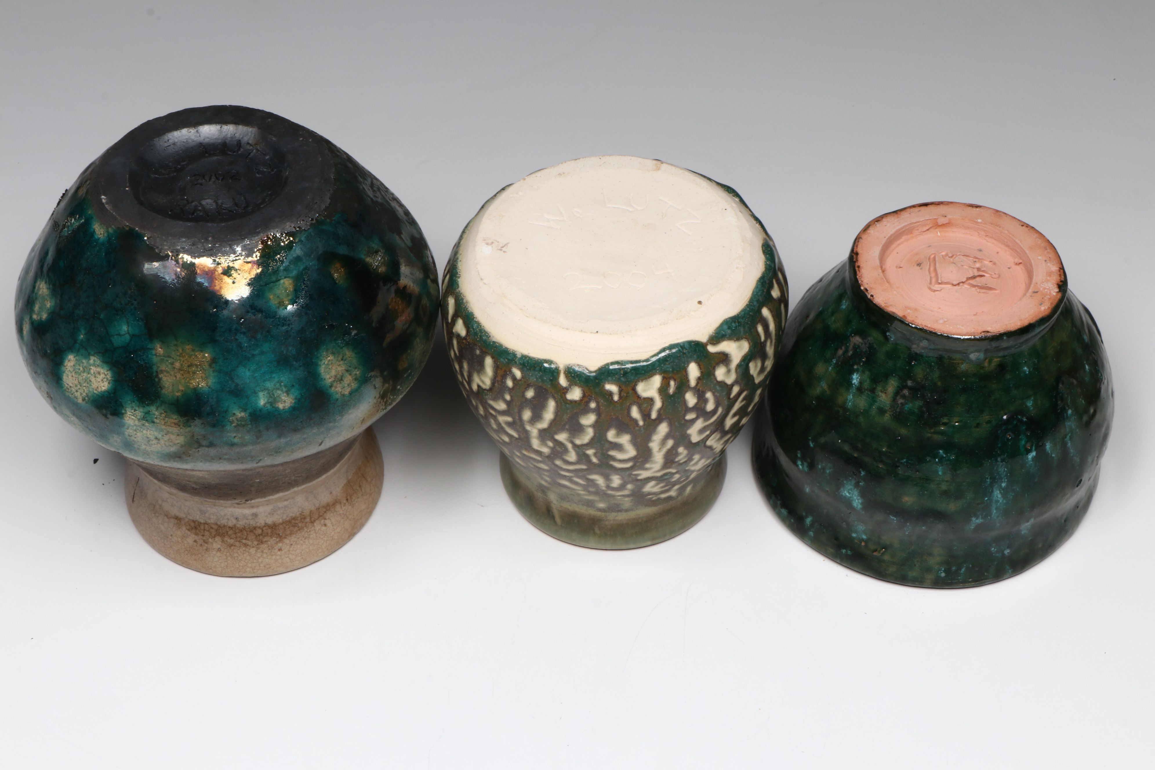 W. Lutz Art Pottery Planters, Vases, and Bowls, Late 20th Century