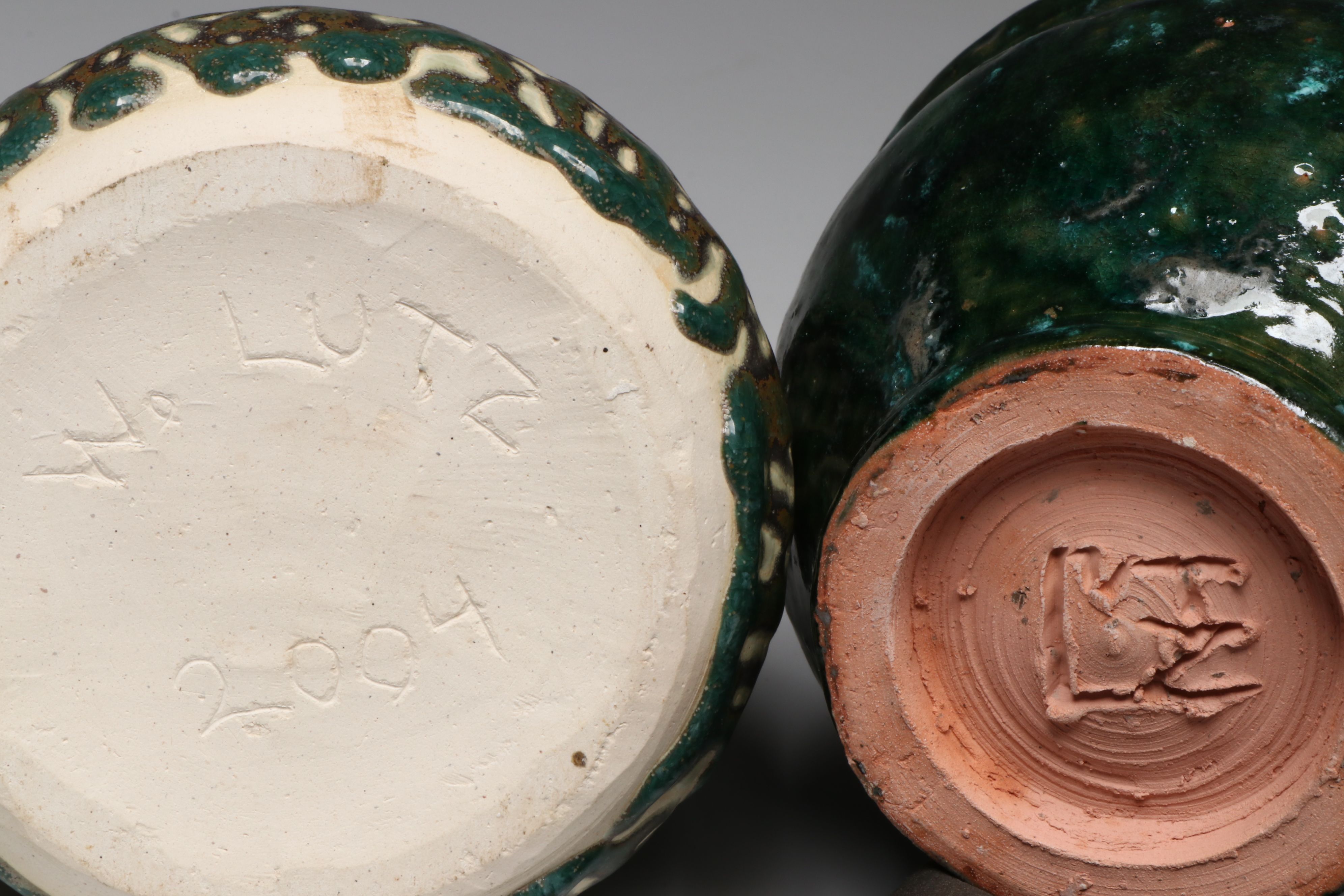 W. Lutz Art Pottery Planters, Vases, and Bowls, Late 20th Century