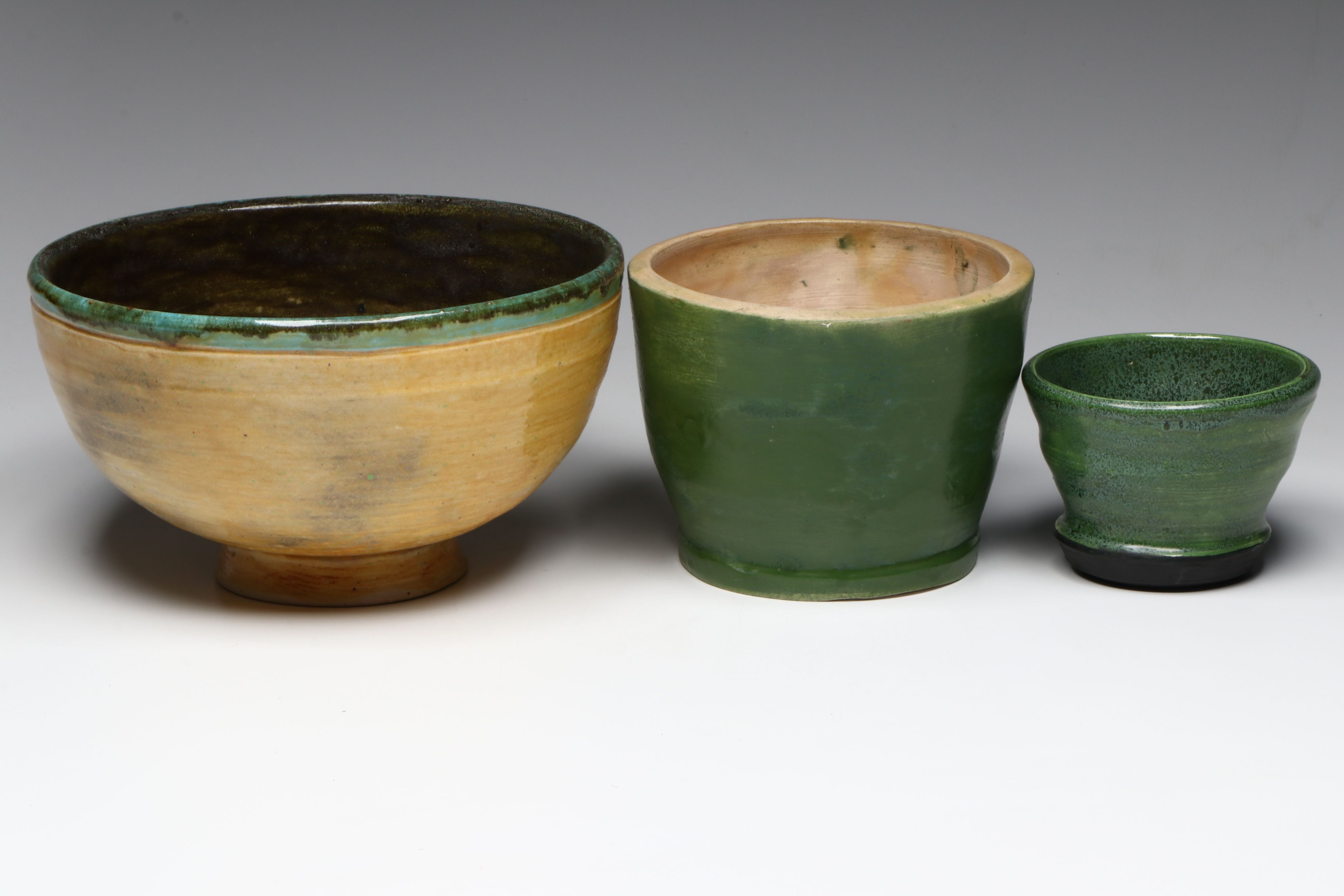 W. Lutz Art Pottery Planters, Vases, and Bowls, Late 20th Century