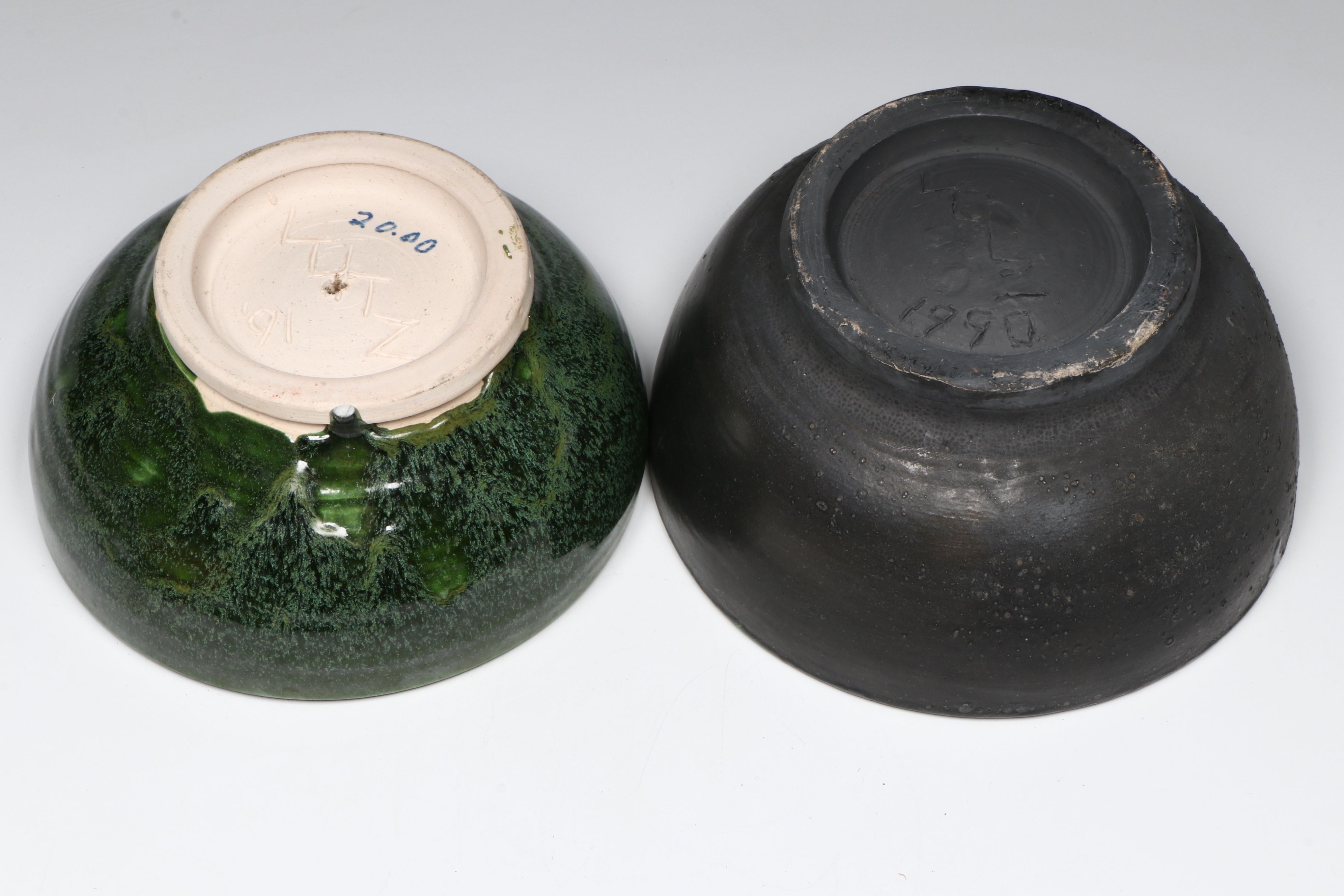 W. Lutz Art Pottery Planters, Vases, and Bowls, Late 20th Century