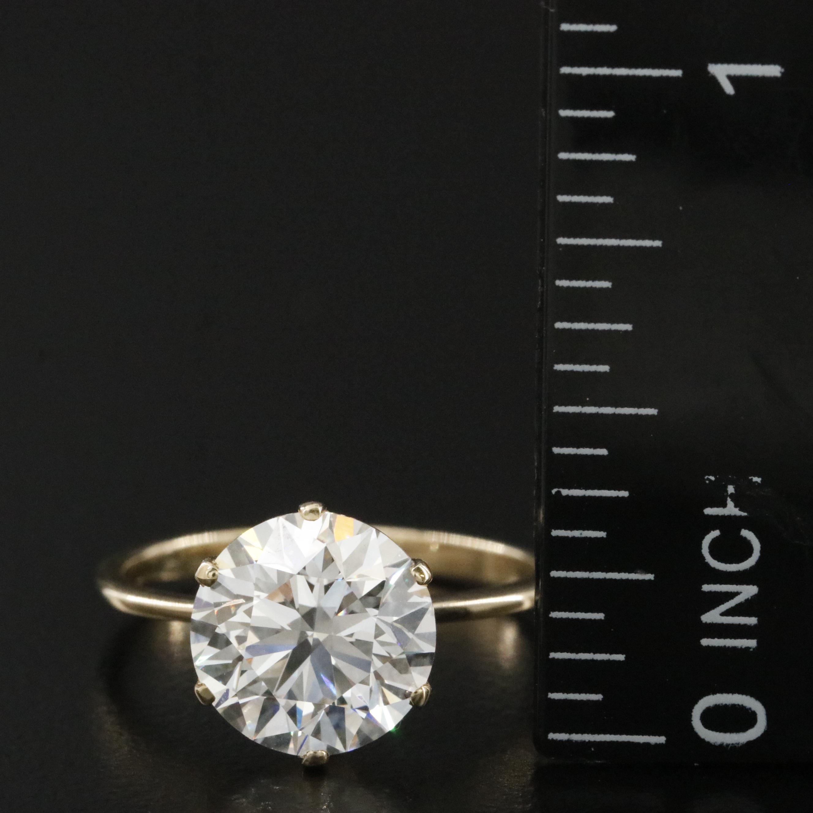 14K 3.00 CT Lab Grown Diamond Solitaire Ring with IGI Report