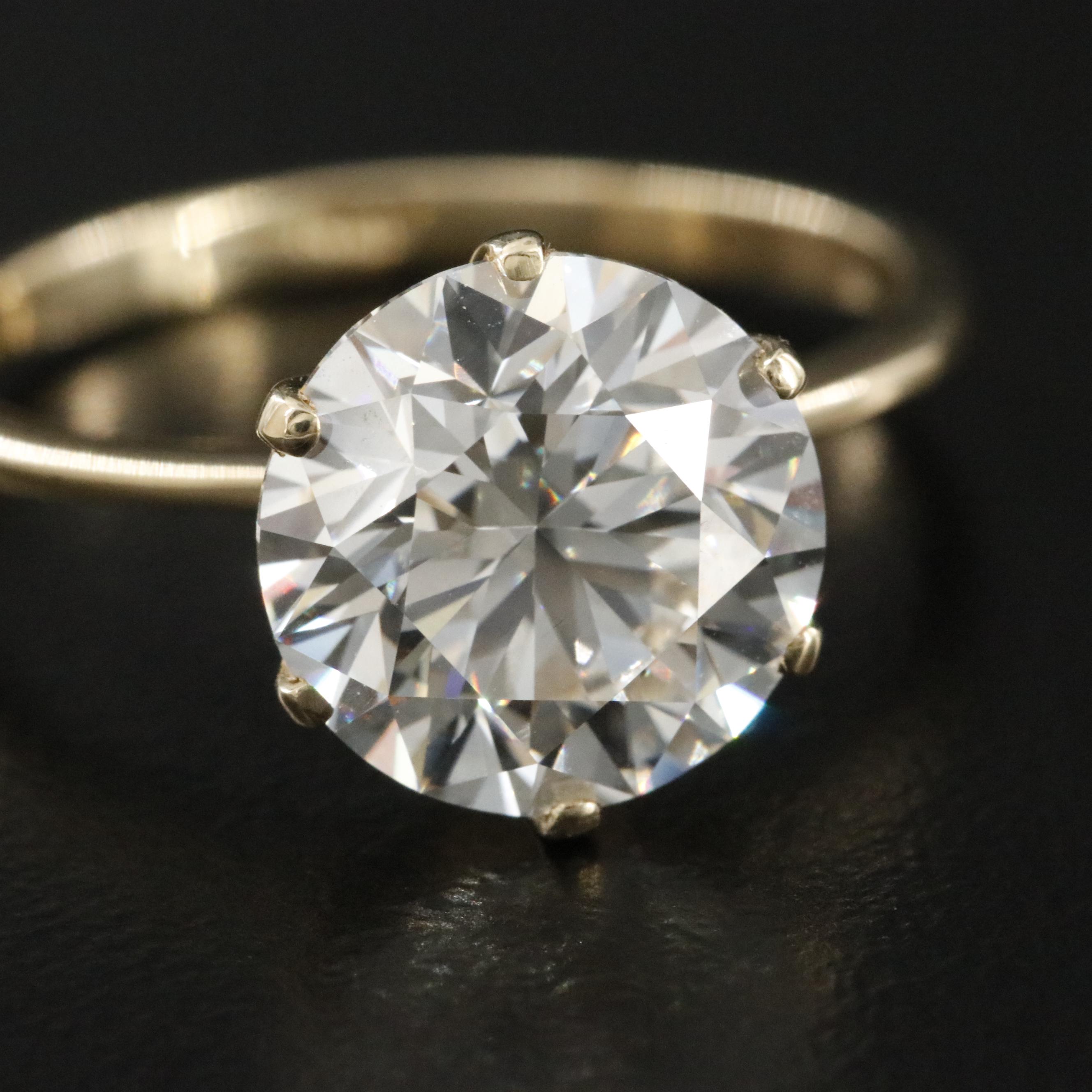 14K 3.00 CT Lab Grown Diamond Solitaire Ring with IGI Report