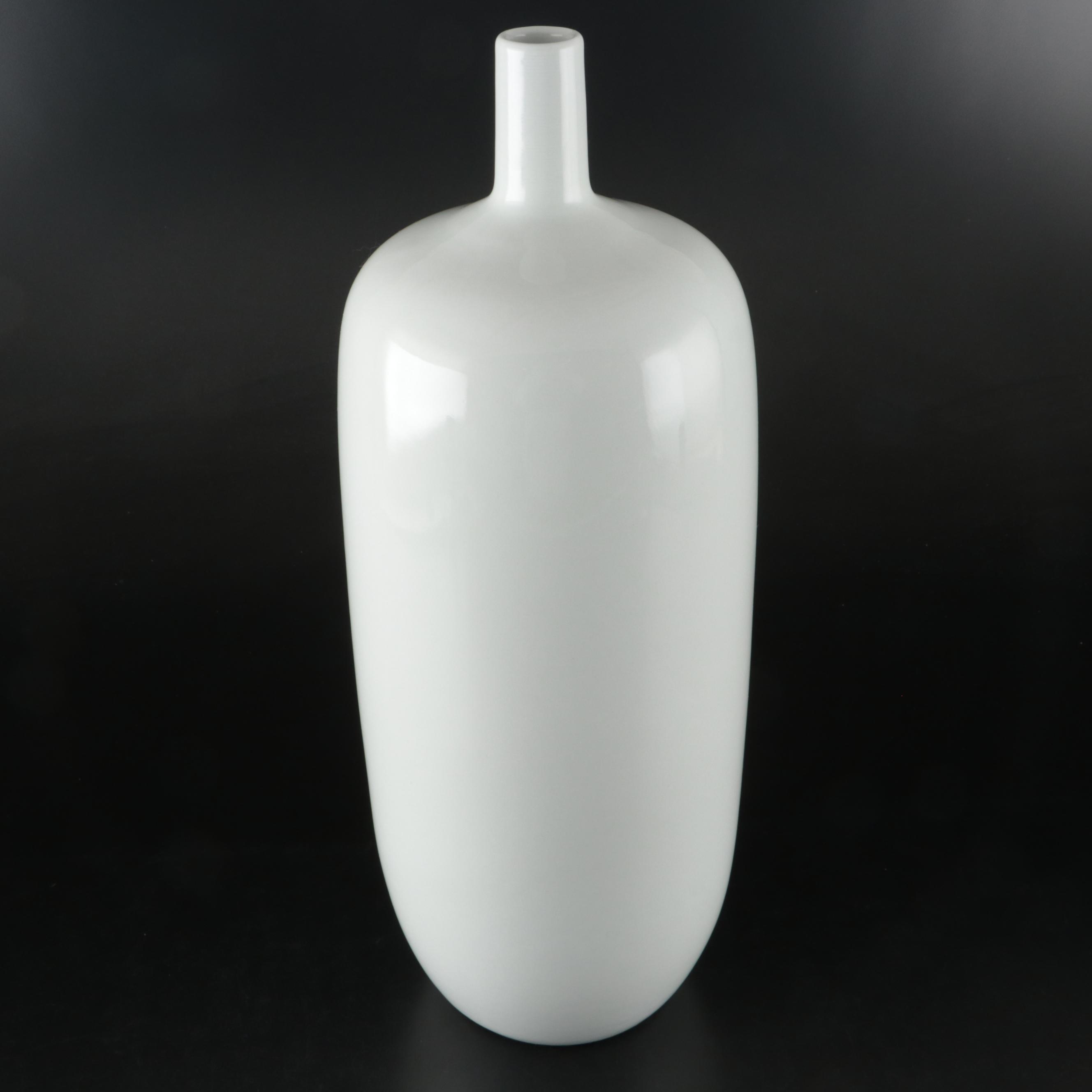 Contemporary White Ceramic Vase