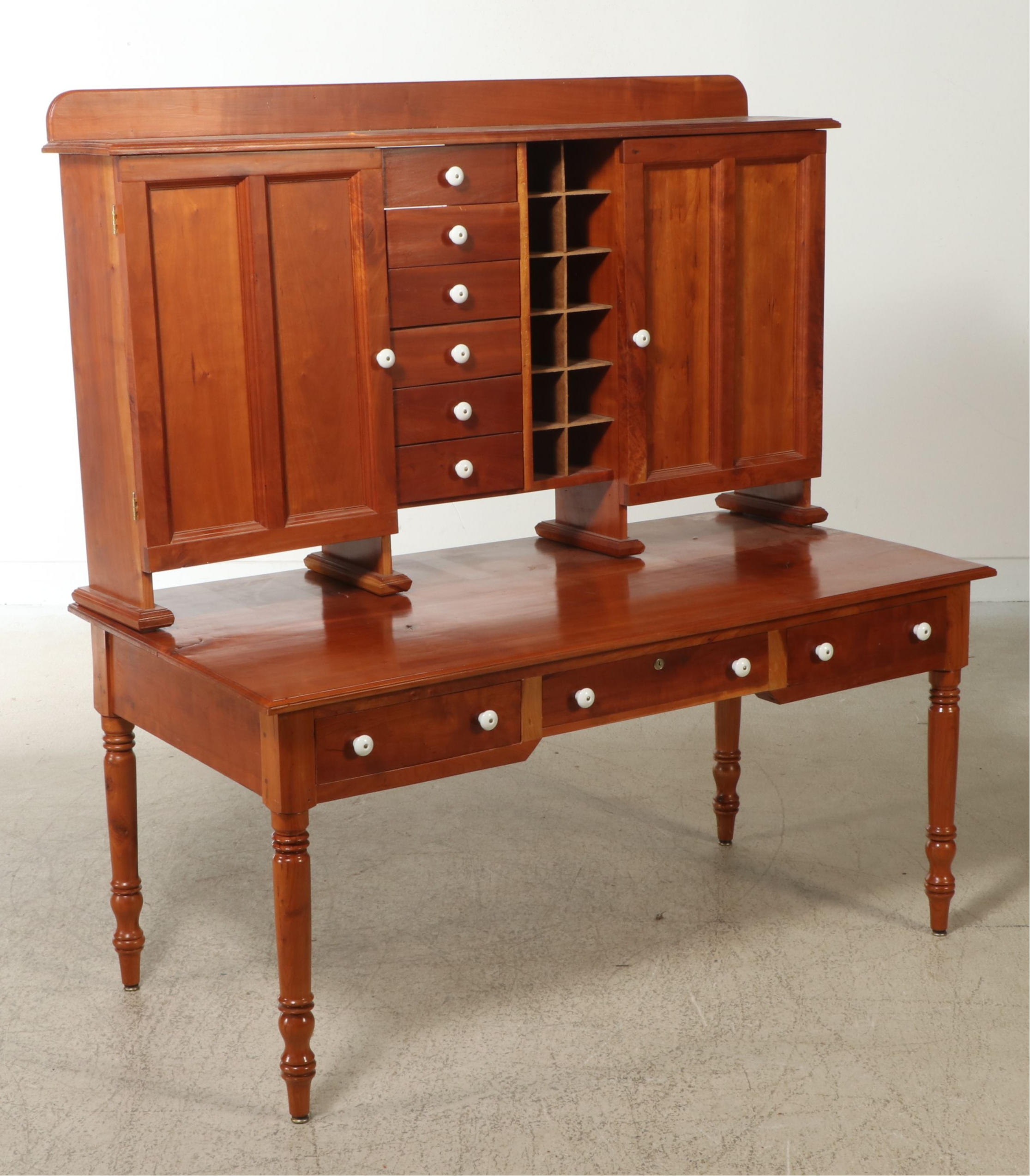 Federal Style Mahogany Finish Two-Tier Clerk's Desk