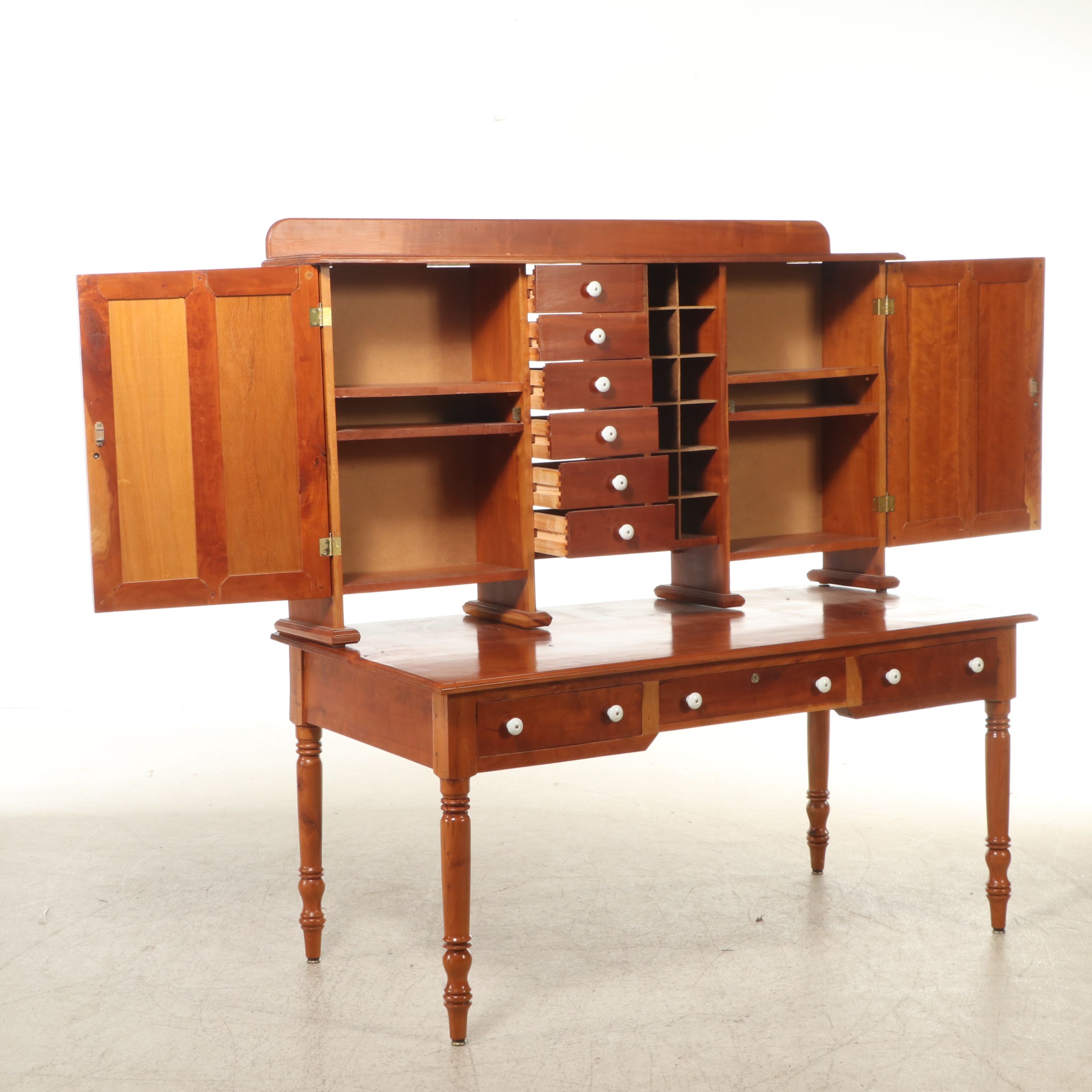 Federal Style Mahogany Finish Two-Tier Clerk's Desk