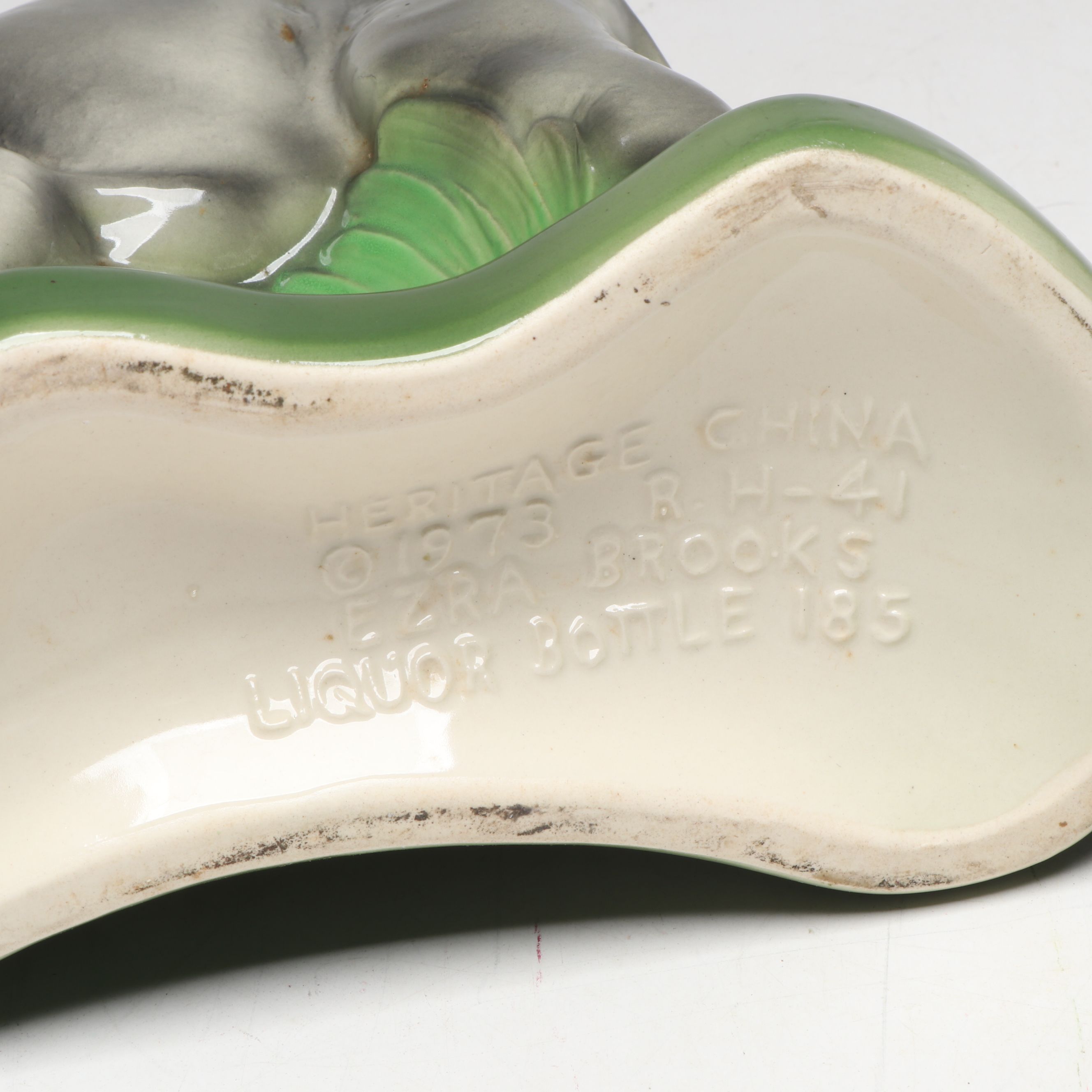 Heritage China Ezra Brooks Ceramic Lion and Elephant Decanters