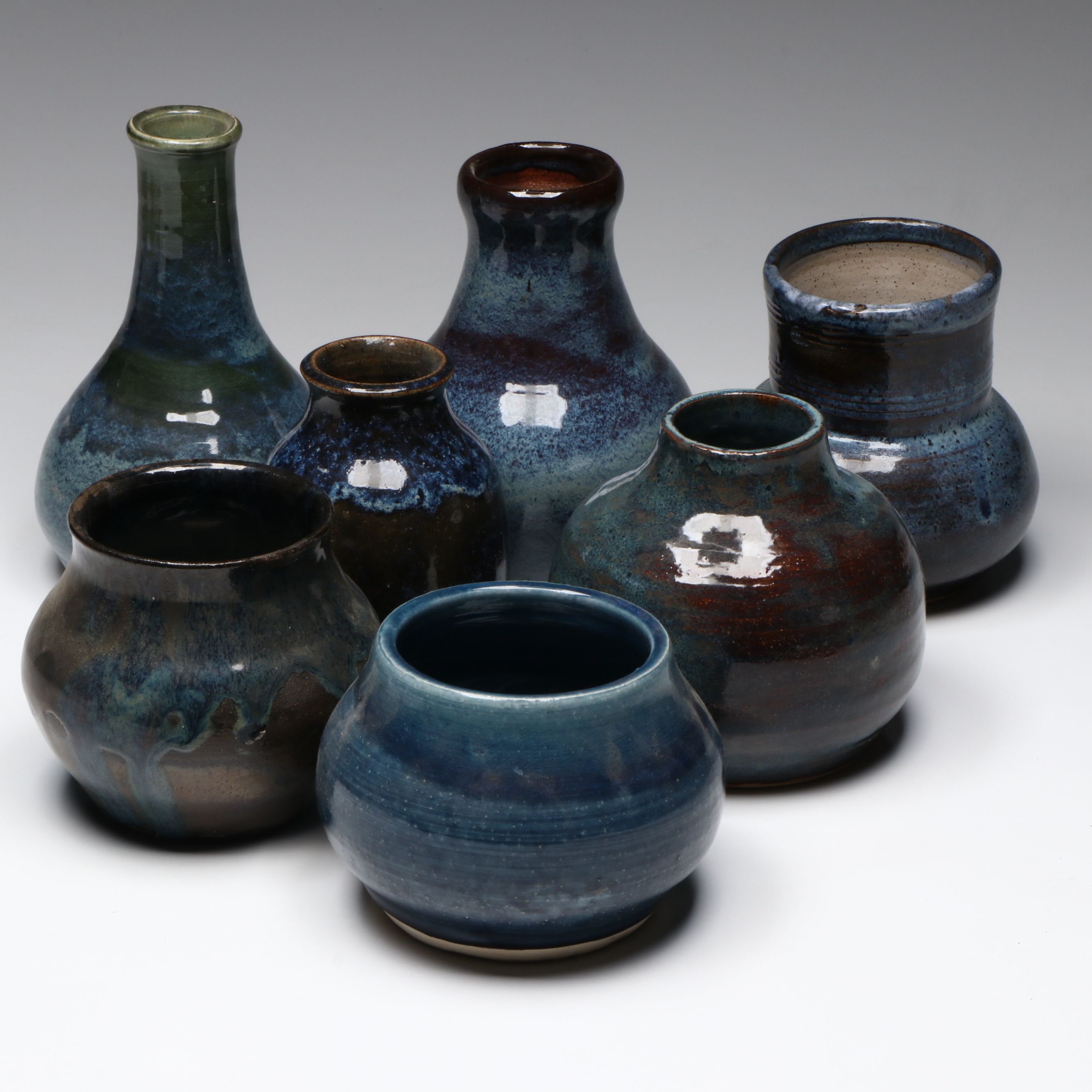 W. Lutz and Other Art Pottery Vases and Planters, Early 21st Century