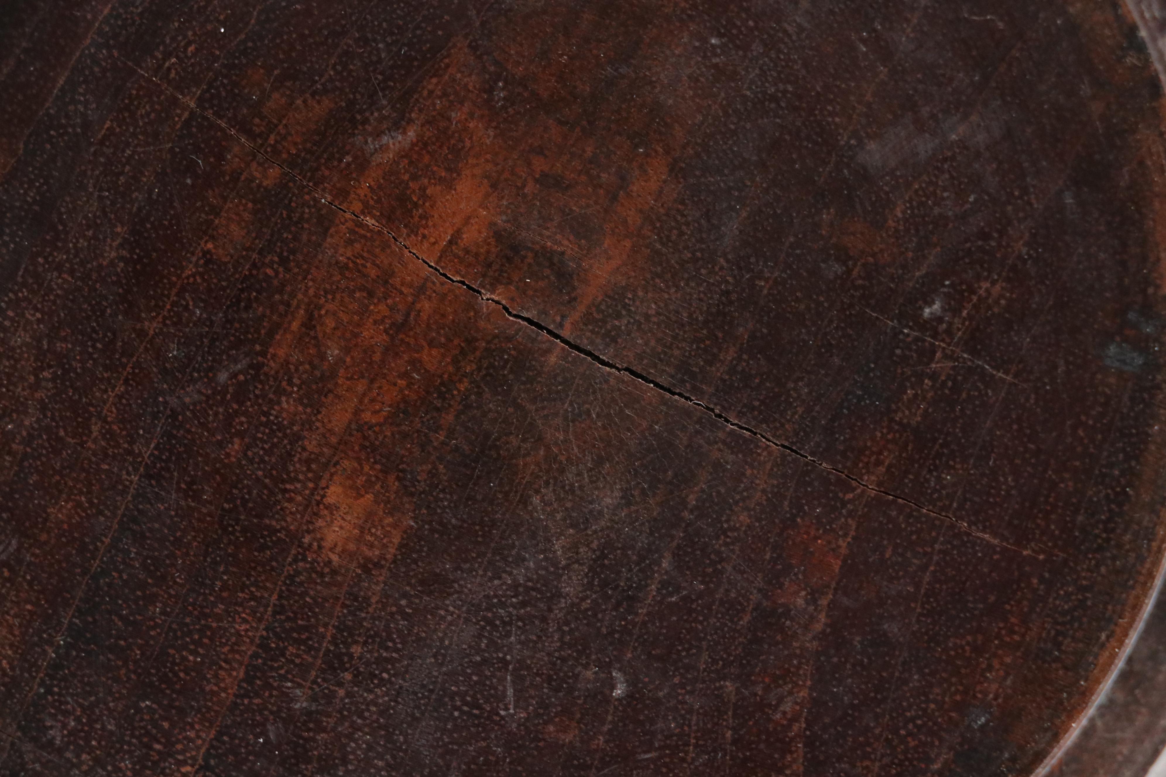 Chinese Zodiac Wood and Bone Inlay Feng-Shui Luopan Compass