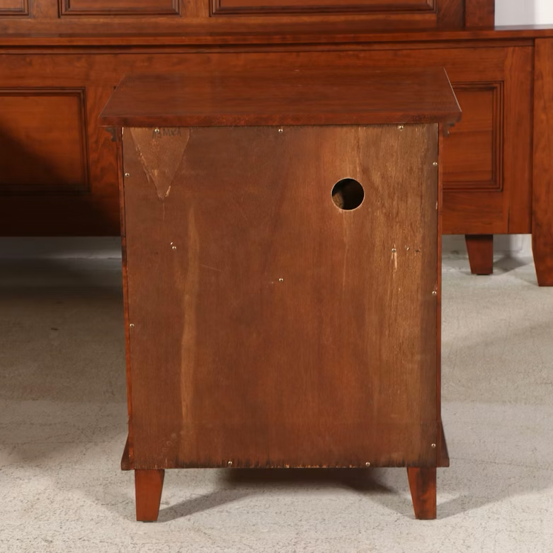 Shaker Style Cherry Finish Bed Frame with Coordinating Nightstands