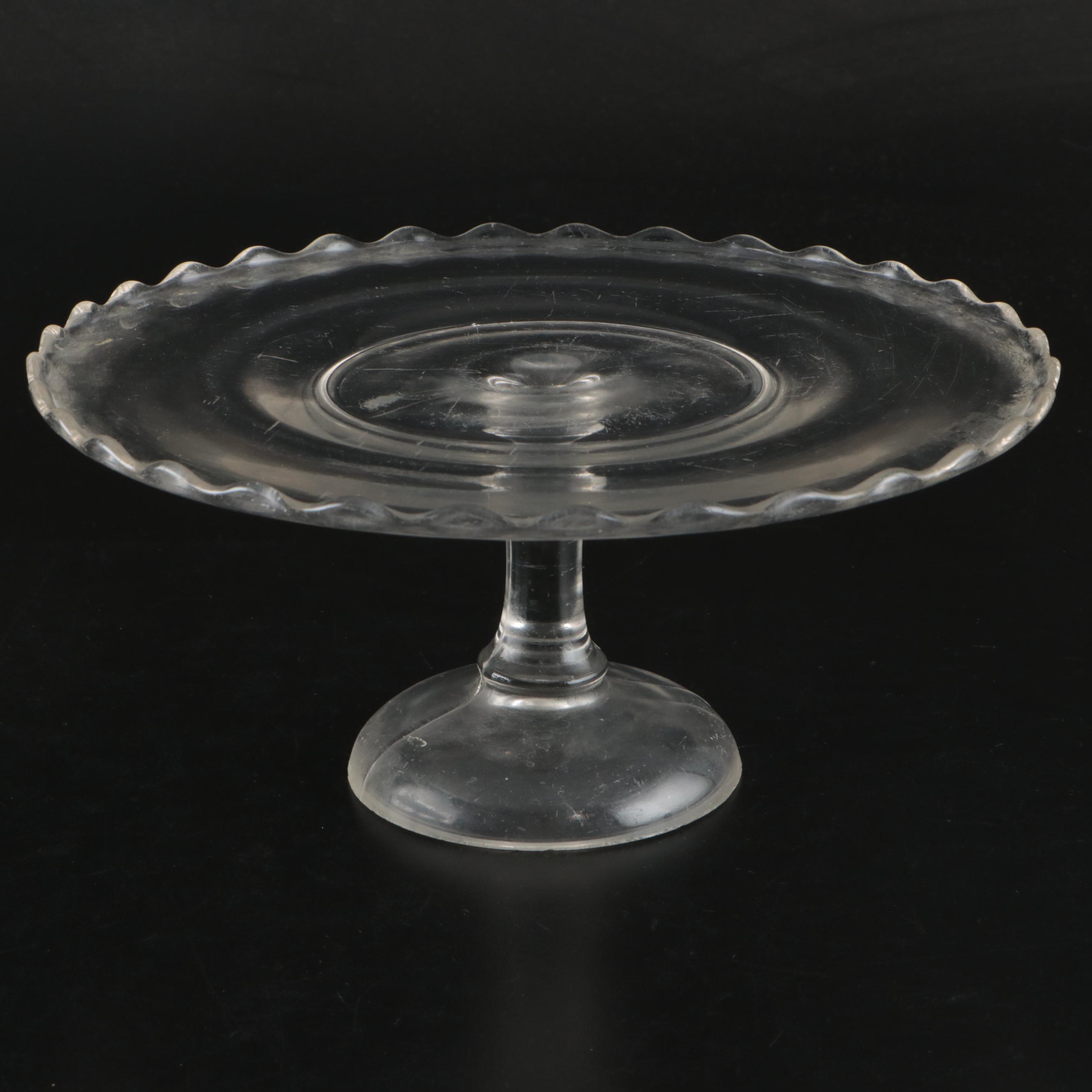 Vintage Pressed Glass Cake Plates and Stands