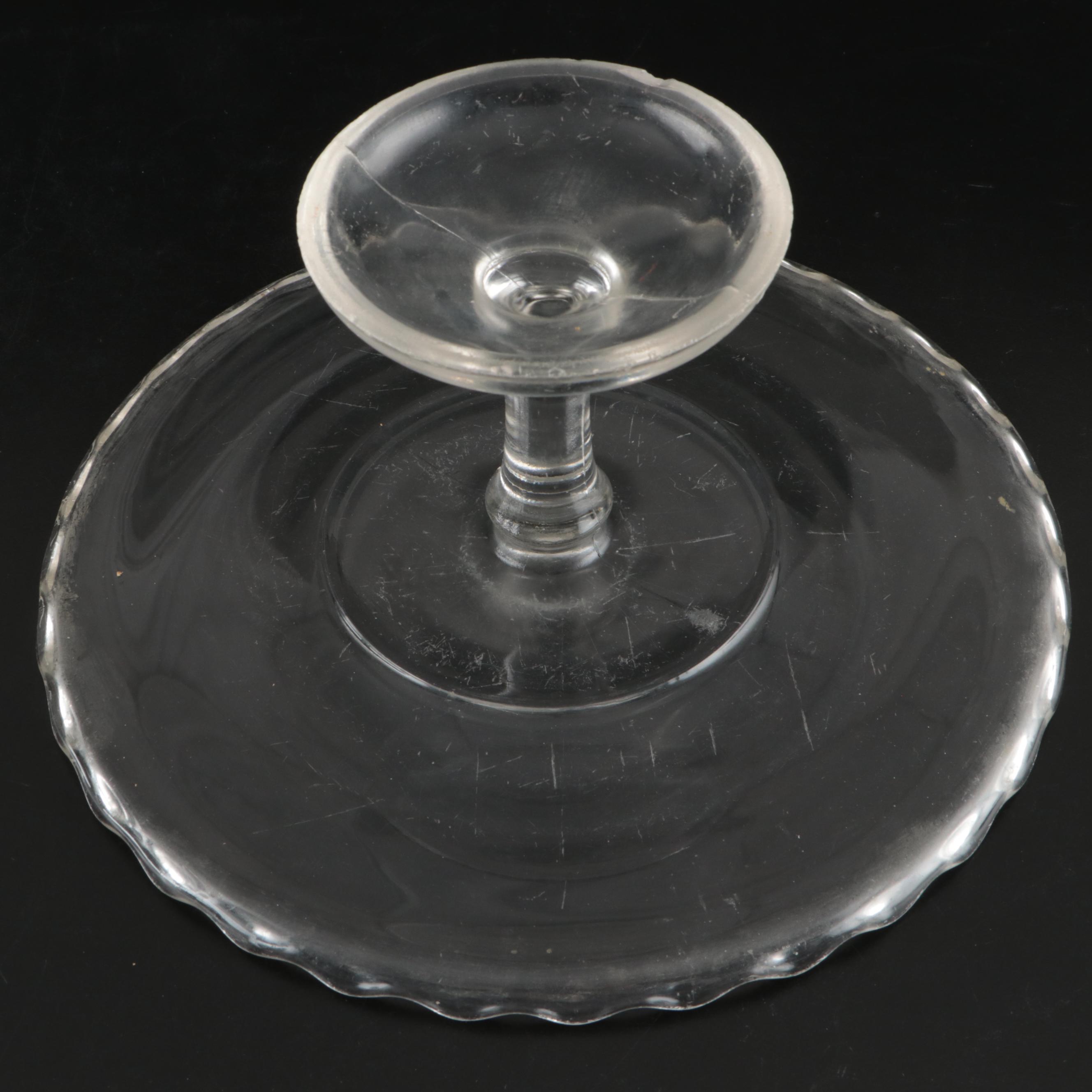 Vintage Pressed Glass Cake Plates and Stands