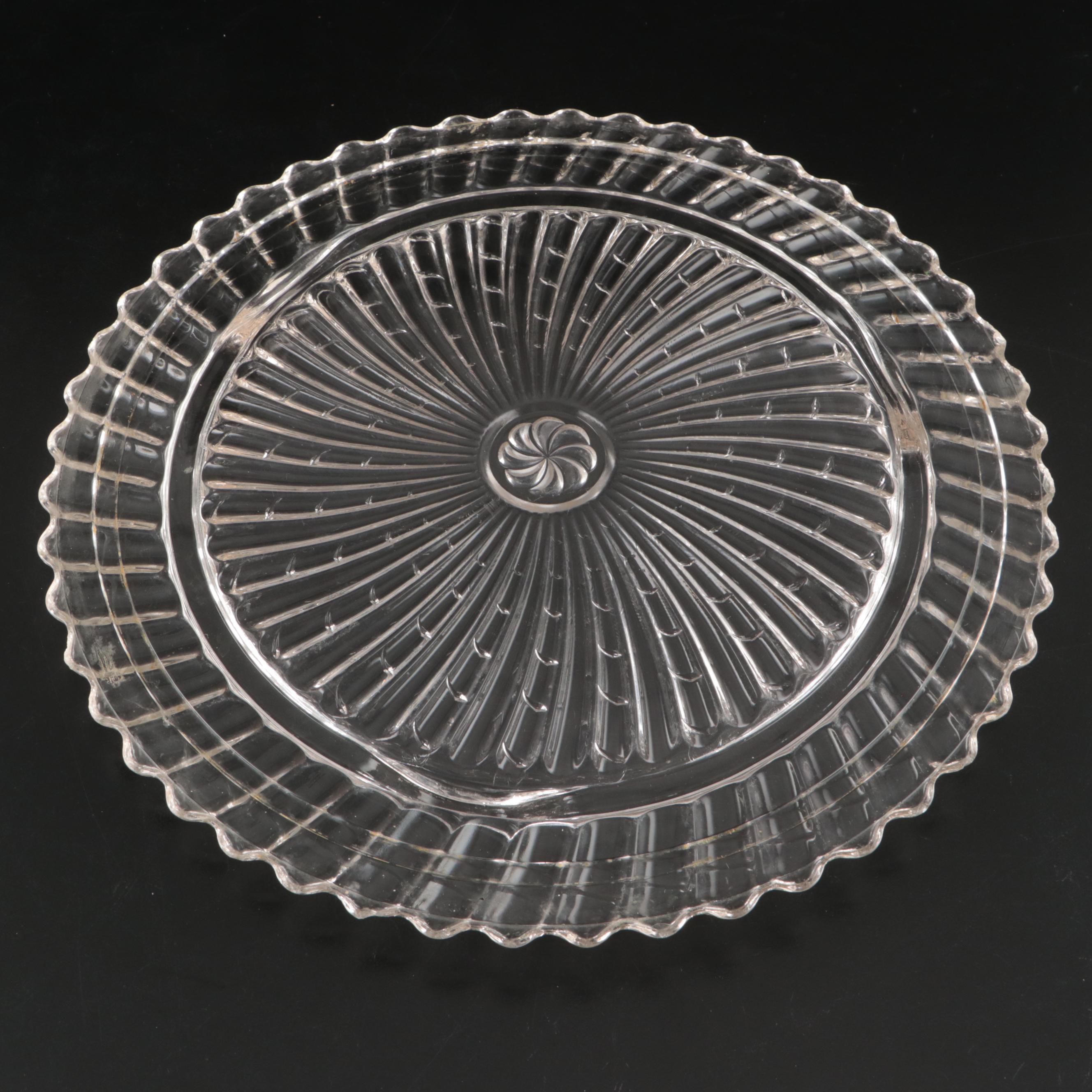 Vintage Pressed Glass Cake Plates and Stands