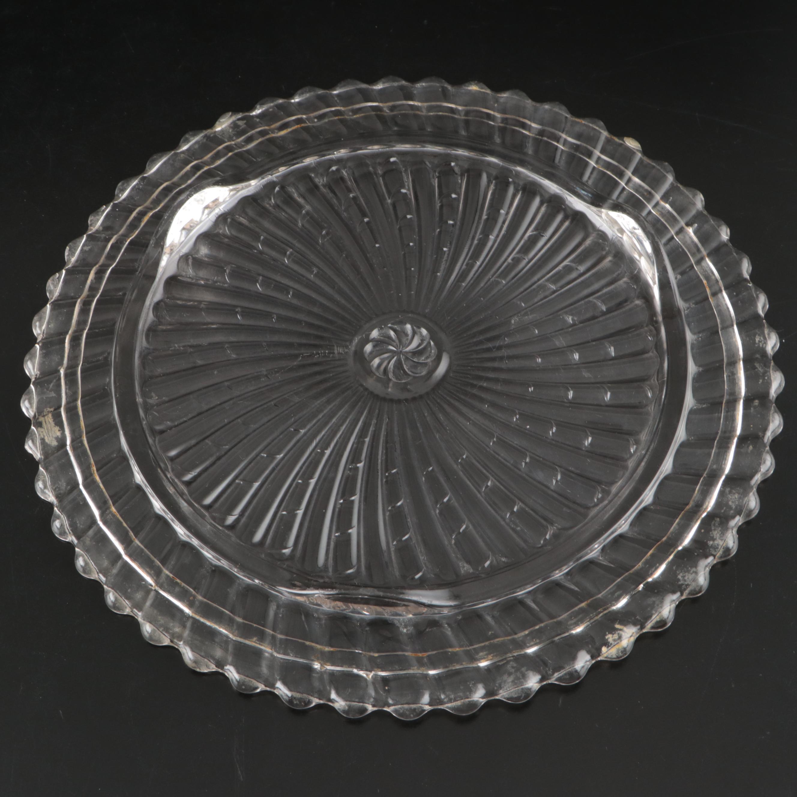 Vintage Pressed Glass Cake Plates and Stands