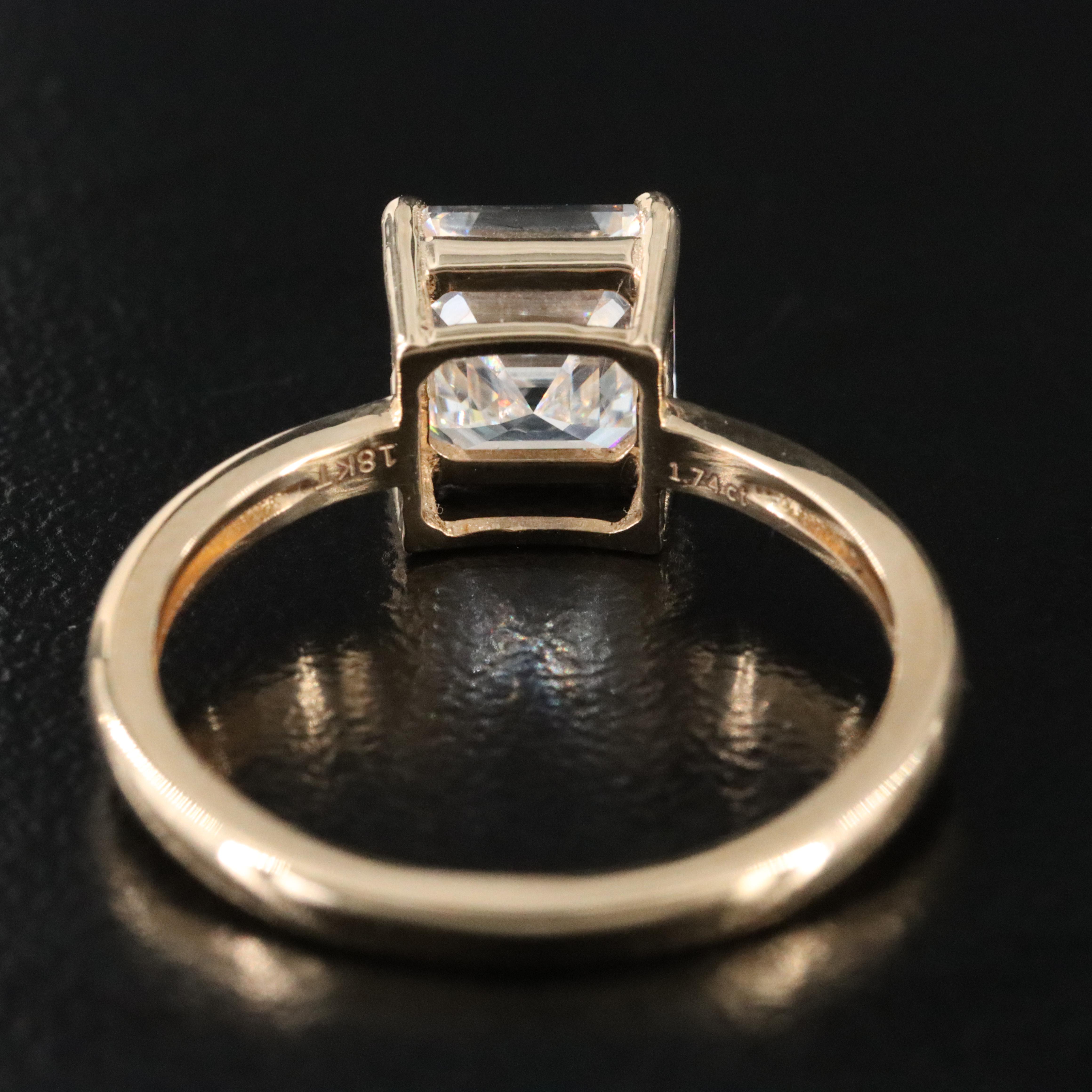 18K 1.74 CT Lab Grown Diamond Solitaire Ring with IGI Report