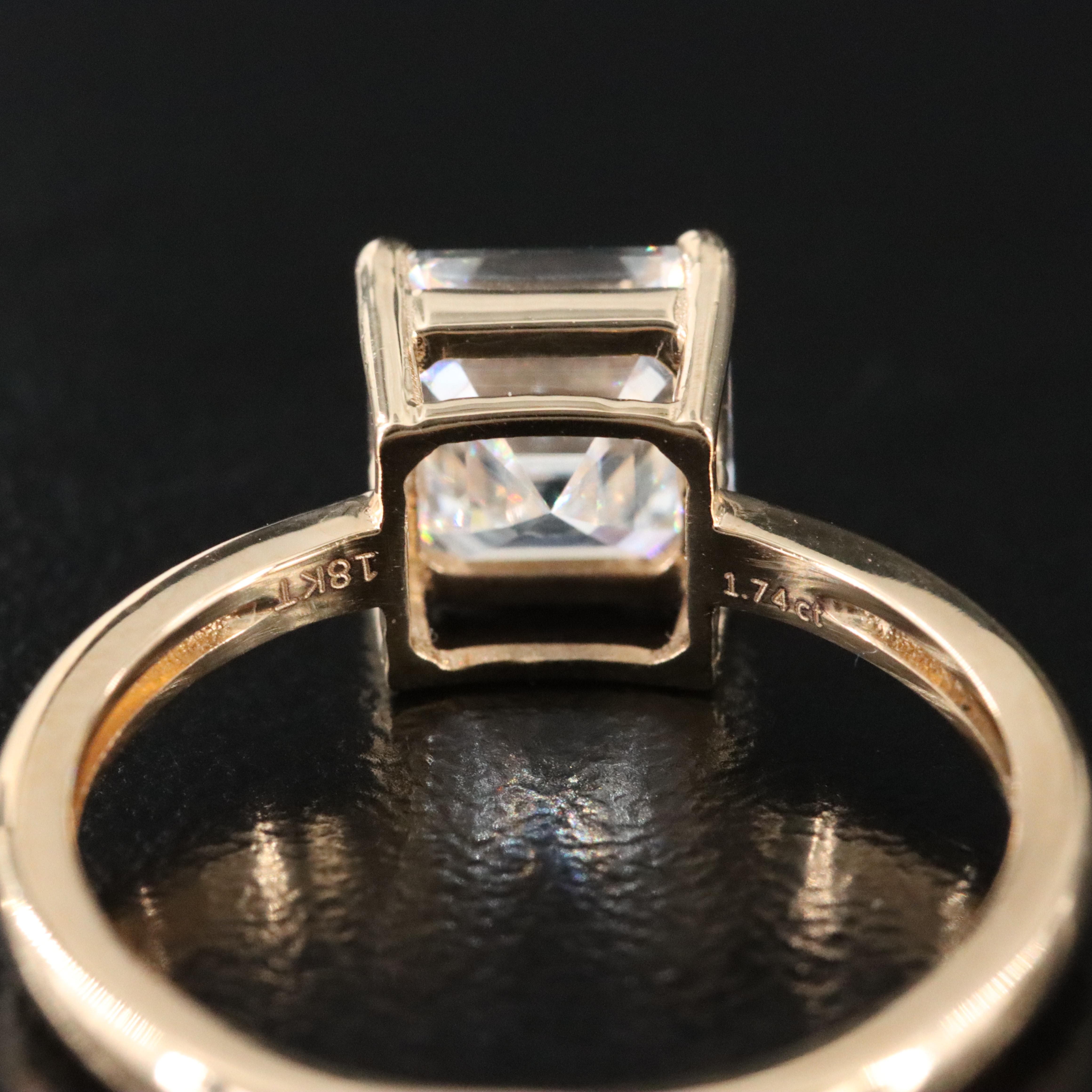 18K 1.74 CT Lab Grown Diamond Solitaire Ring with IGI Report