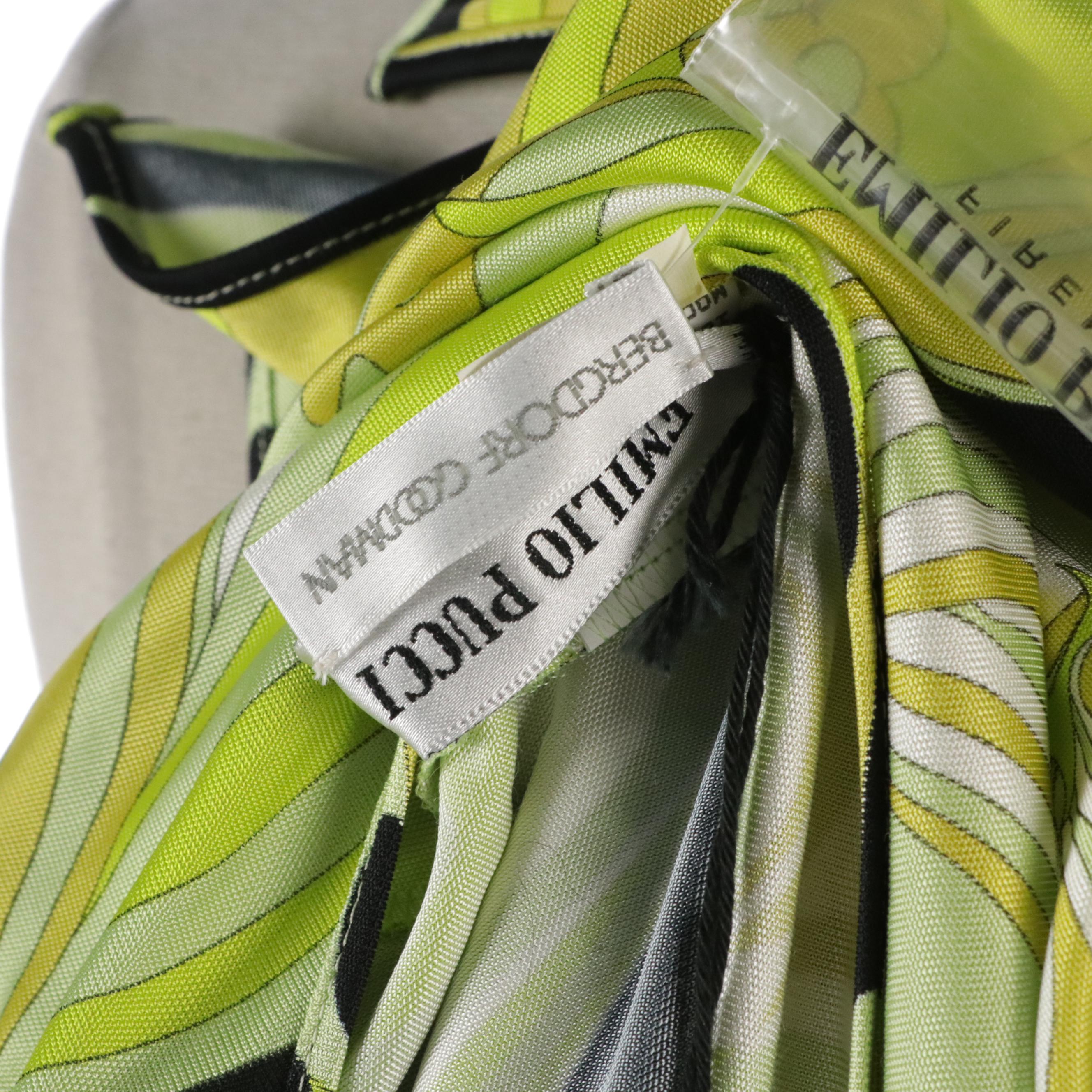 Emilio Pucci Printed Rayon Scoop Neck Top with Tags