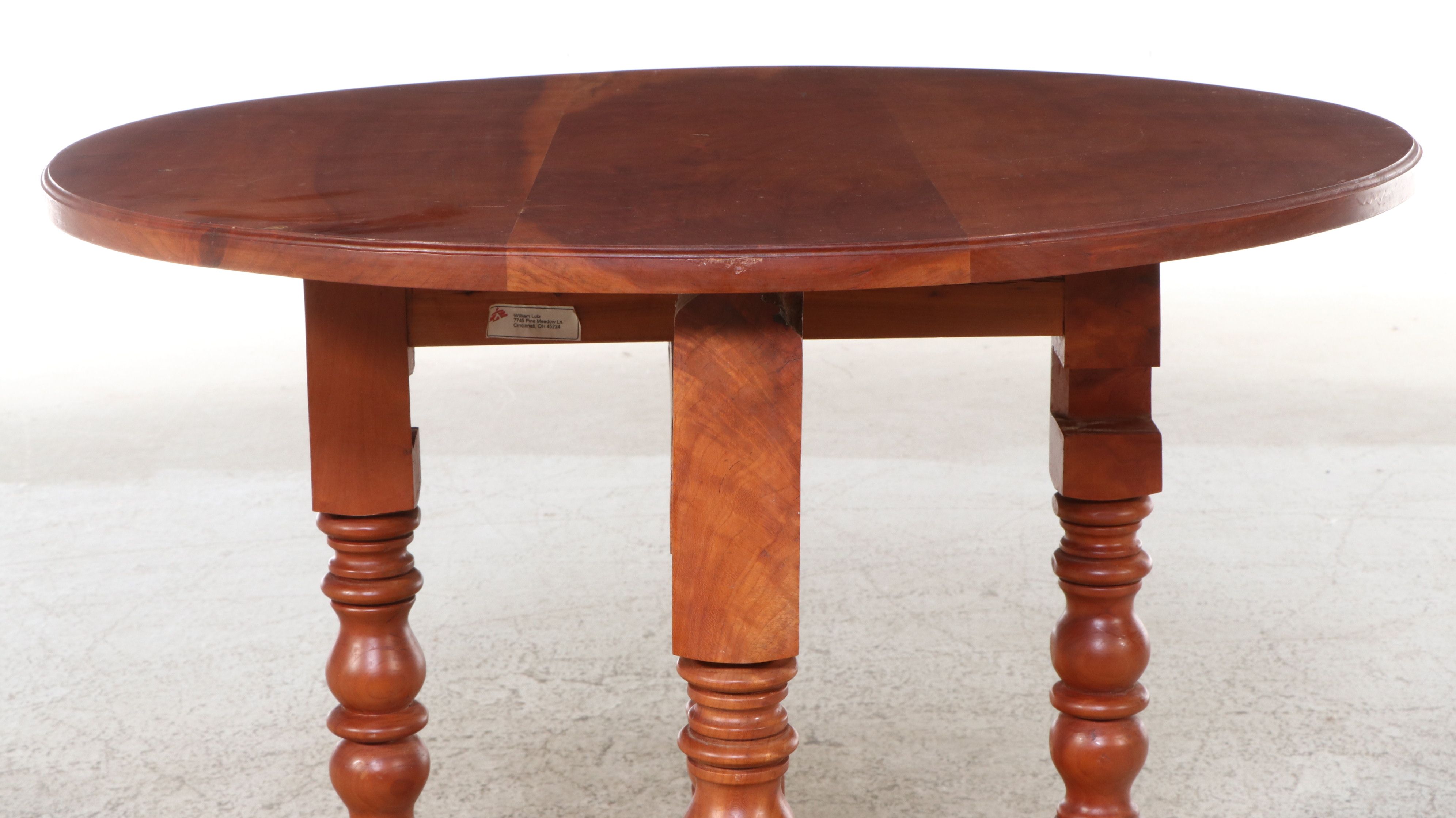 William and Mary Style Cherry Gate-Leg Table, Mid to Late 20th Century