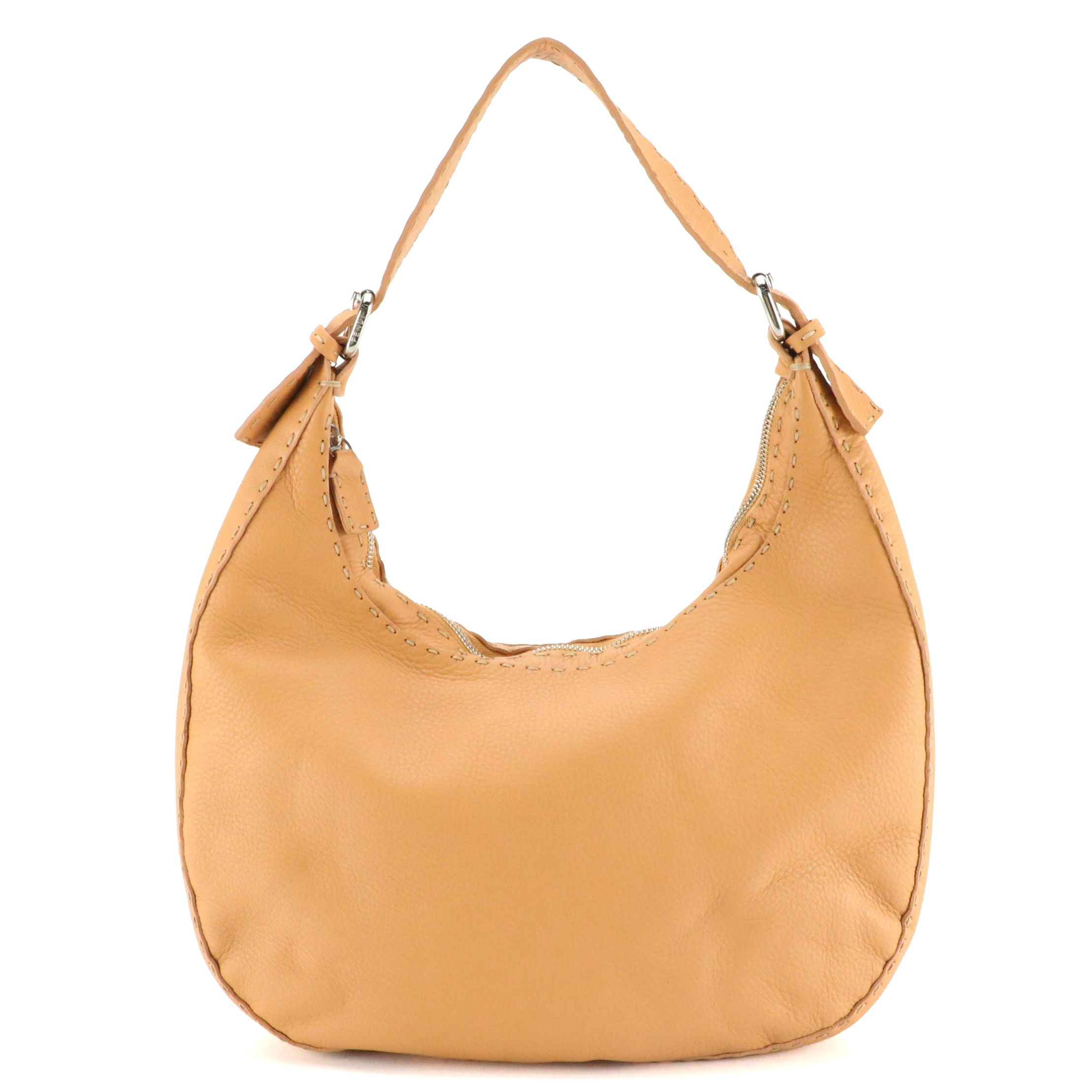 Fendi Selleria Hobo Bag 8BT017 in Natural Romano Leather