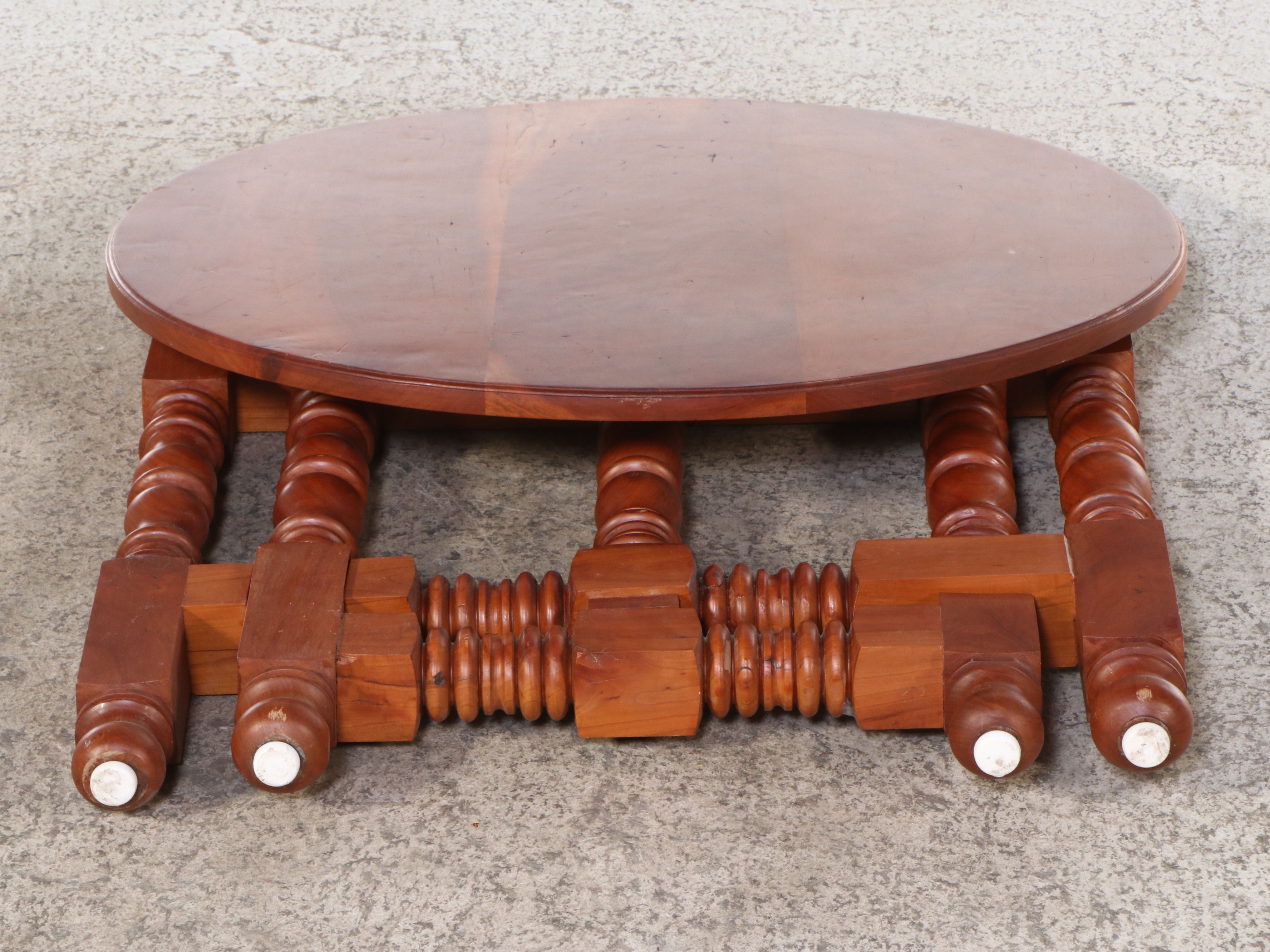 William and Mary Style Cherry Gate-Leg Table, Mid to Late 20th Century