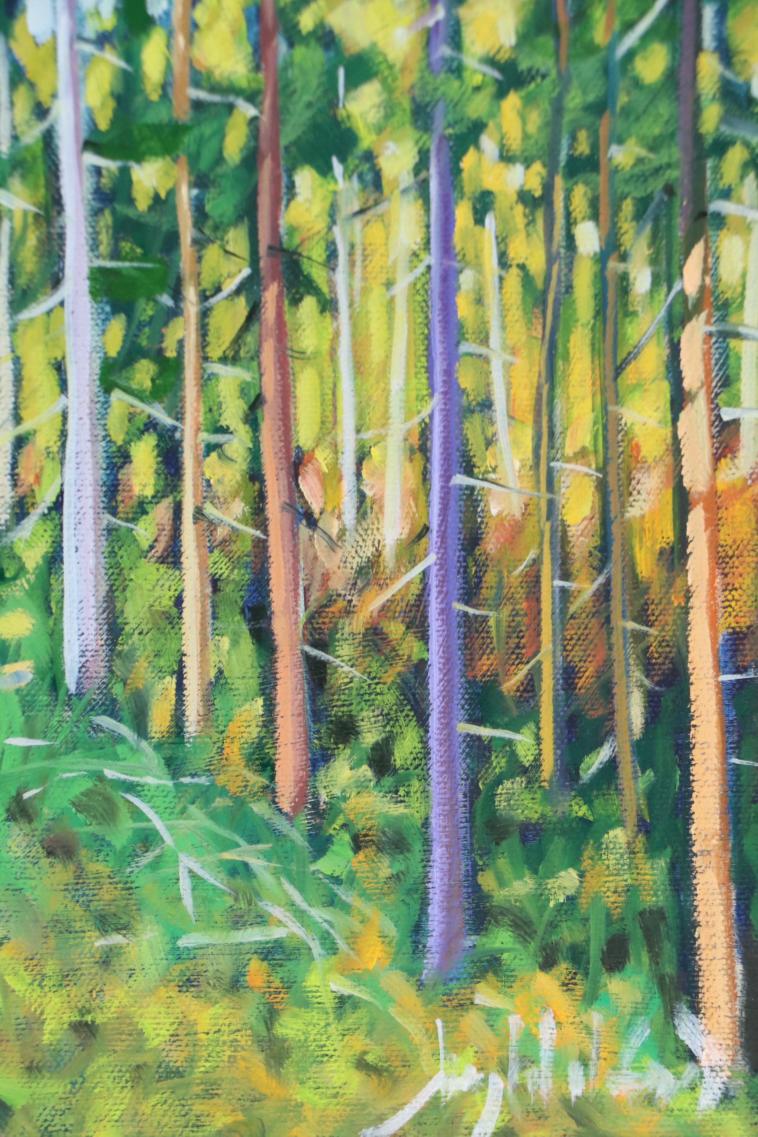 Jay Wilford Woodland Landscape Oil Painting "Pine Ridge," 21st Century