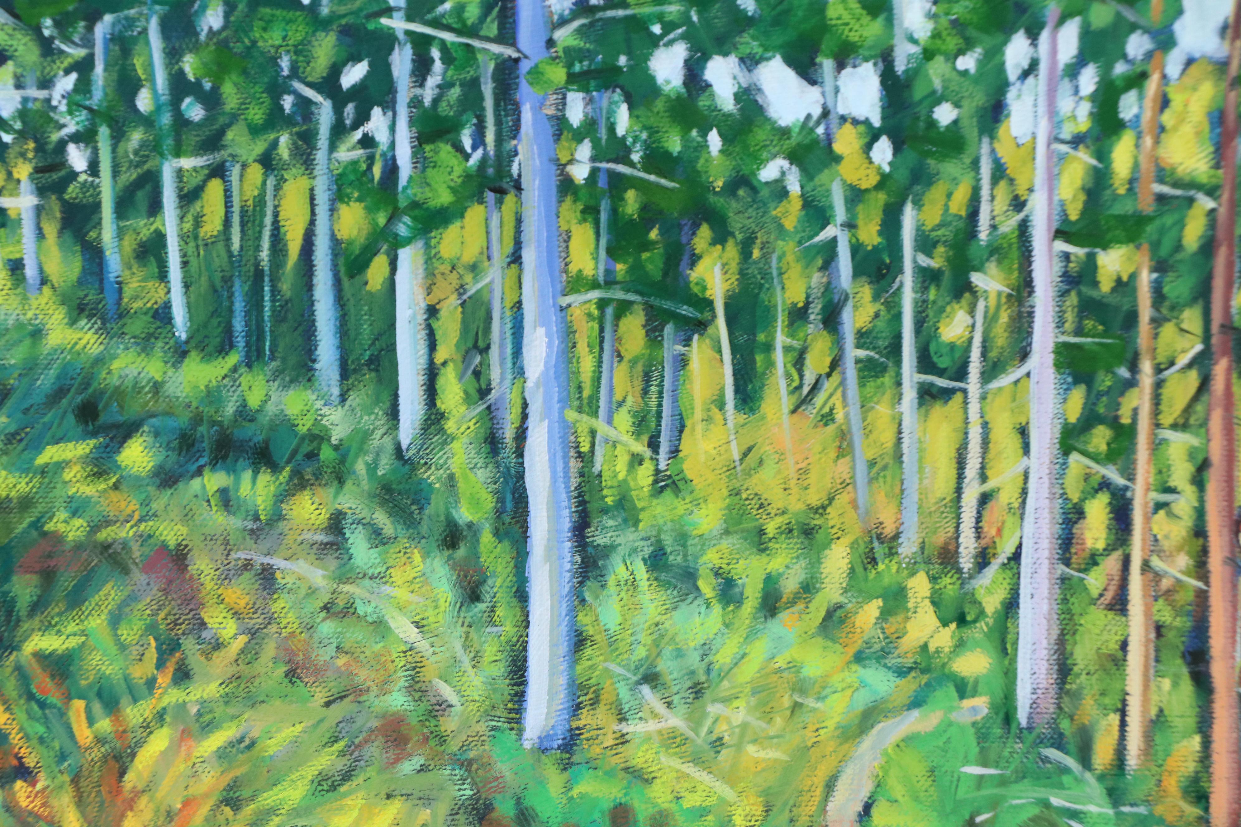 Jay Wilford Woodland Landscape Oil Painting "Pine Ridge," 21st Century