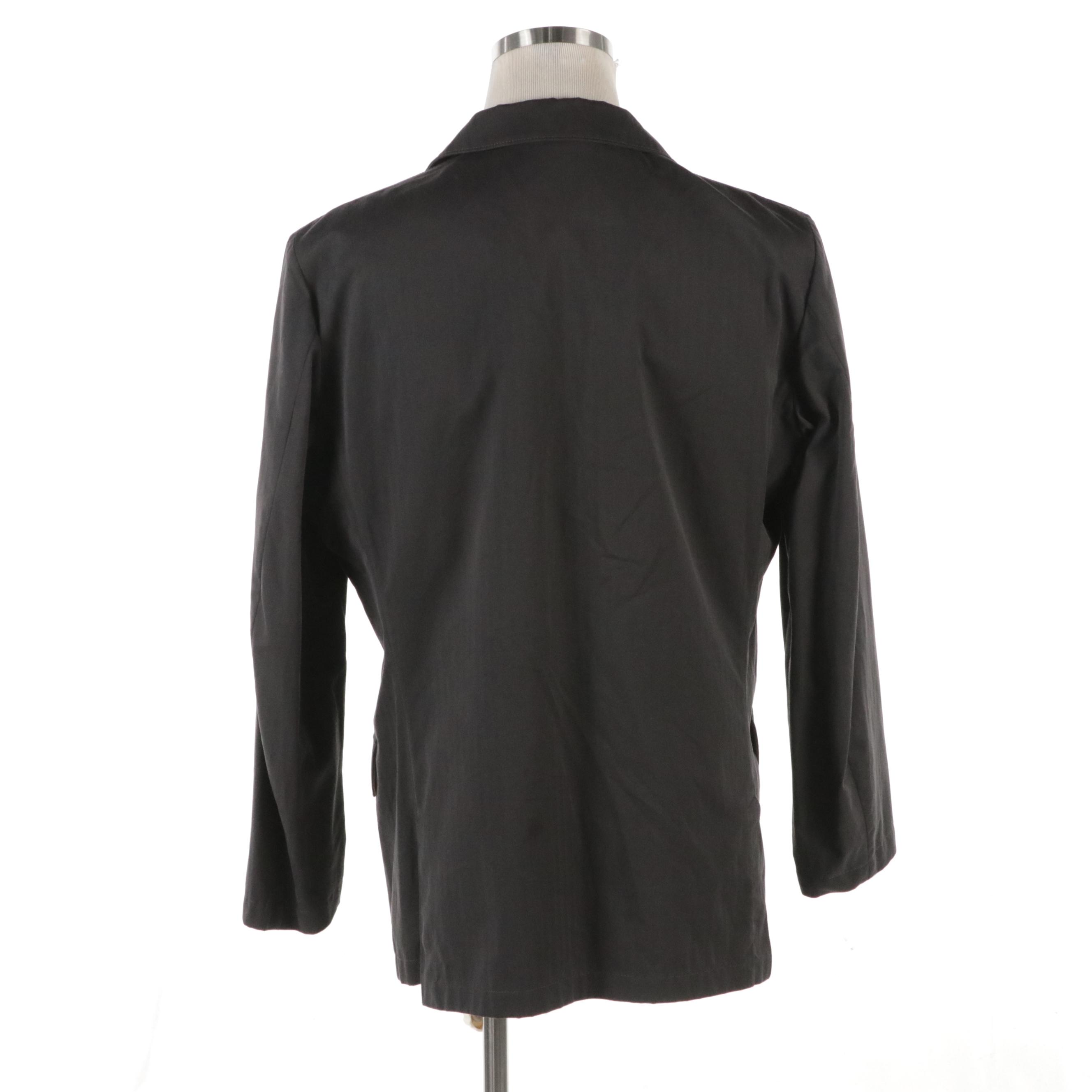 Men's Loro Piana Grey Striped Cotton Blazer