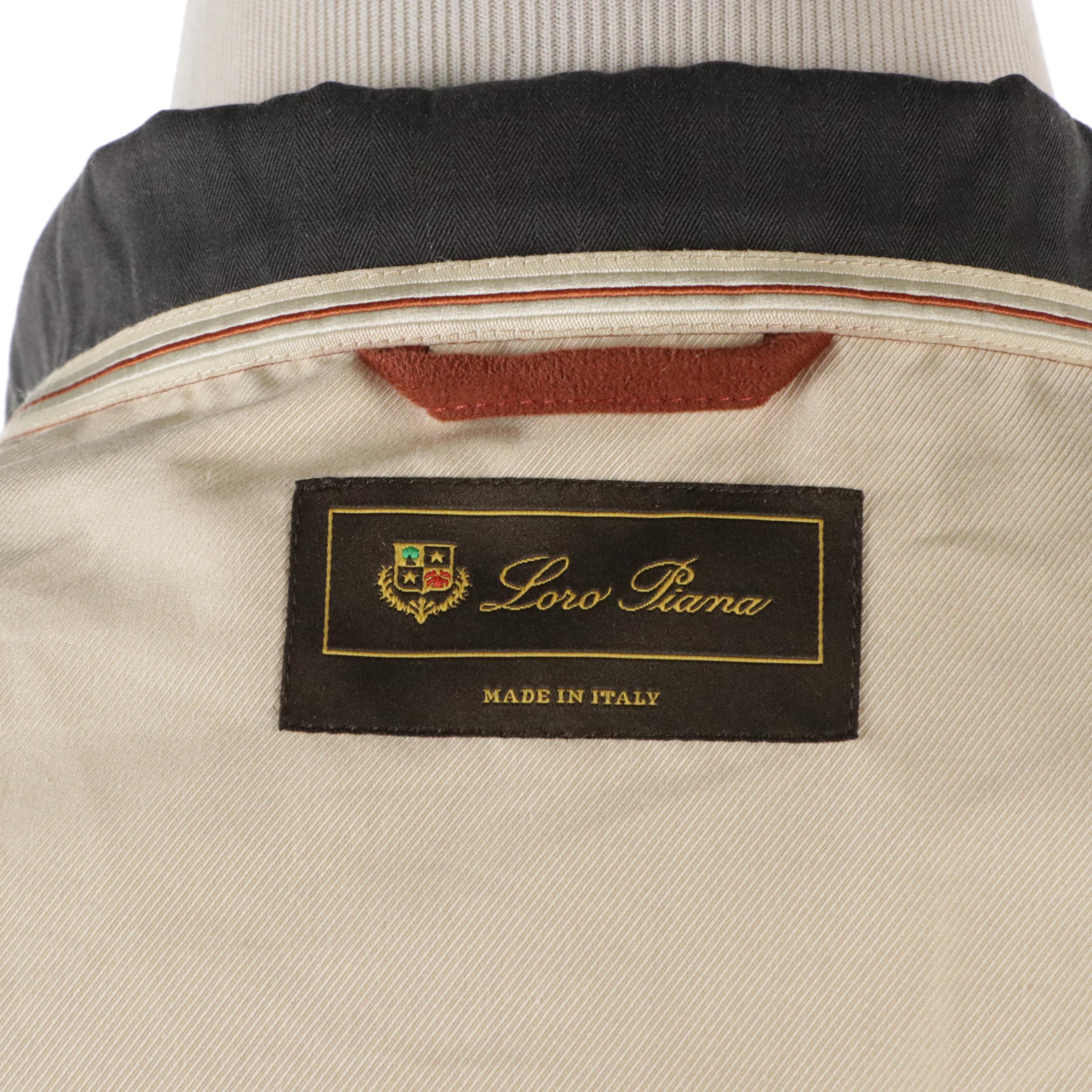 Men's Loro Piana Grey Striped Cotton Blazer