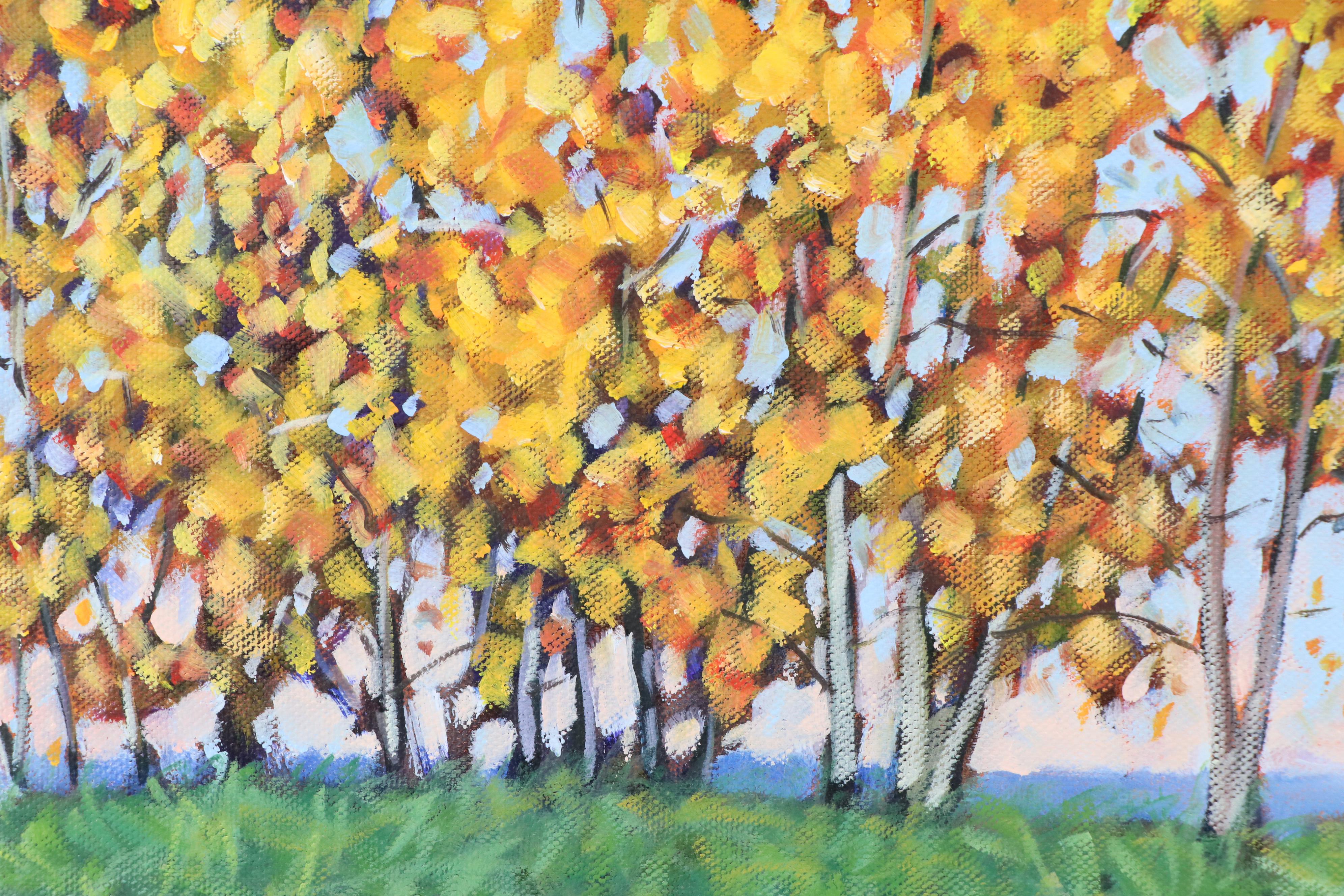 Jay Wilford Landscape Oil Painting "Aspen Creek," 21st Century