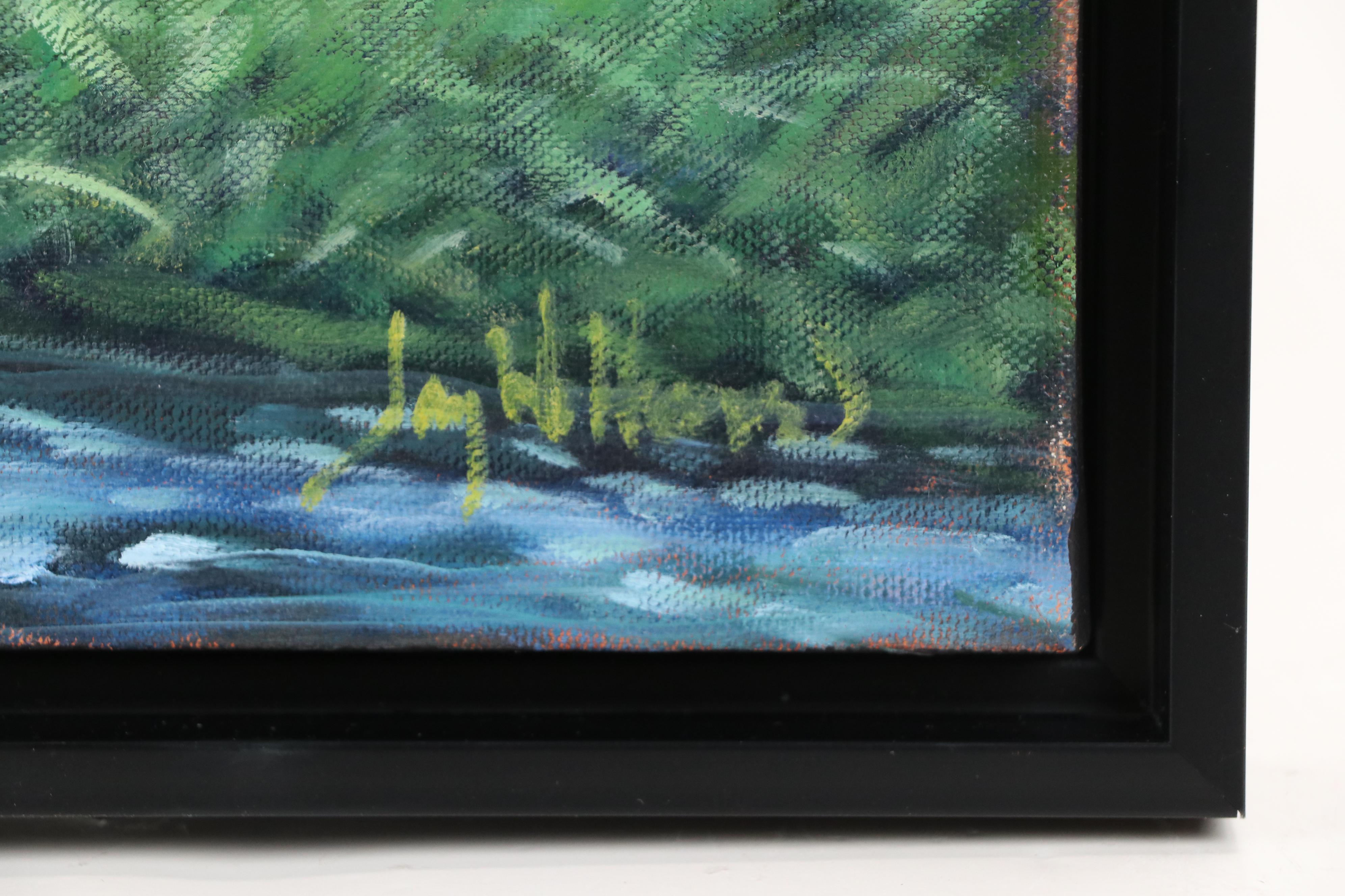 Jay Wilford Landscape Oil Painting "Aspen Creek," 21st Century