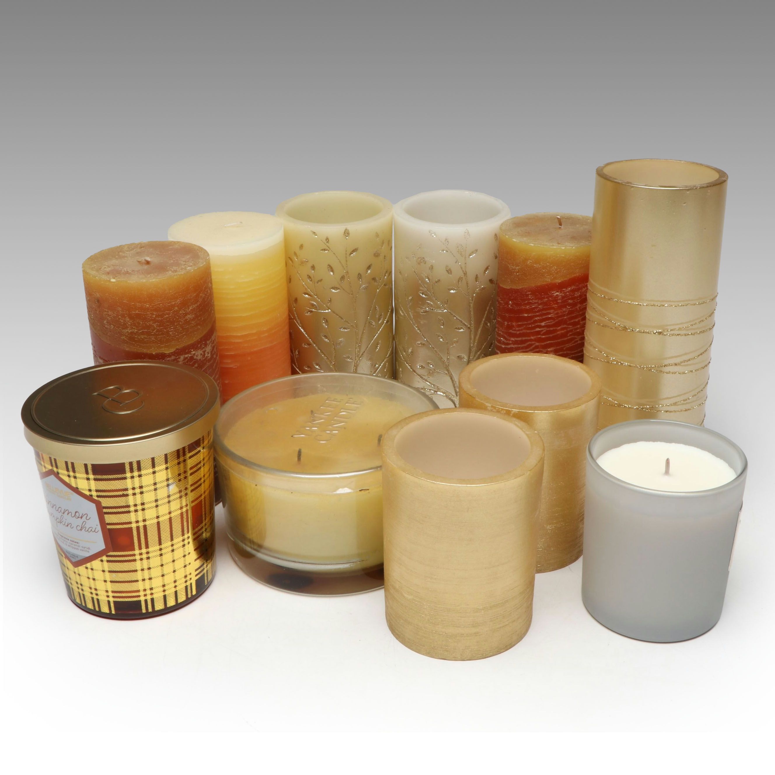 Wax and Flameless Pillars with Candle Jars