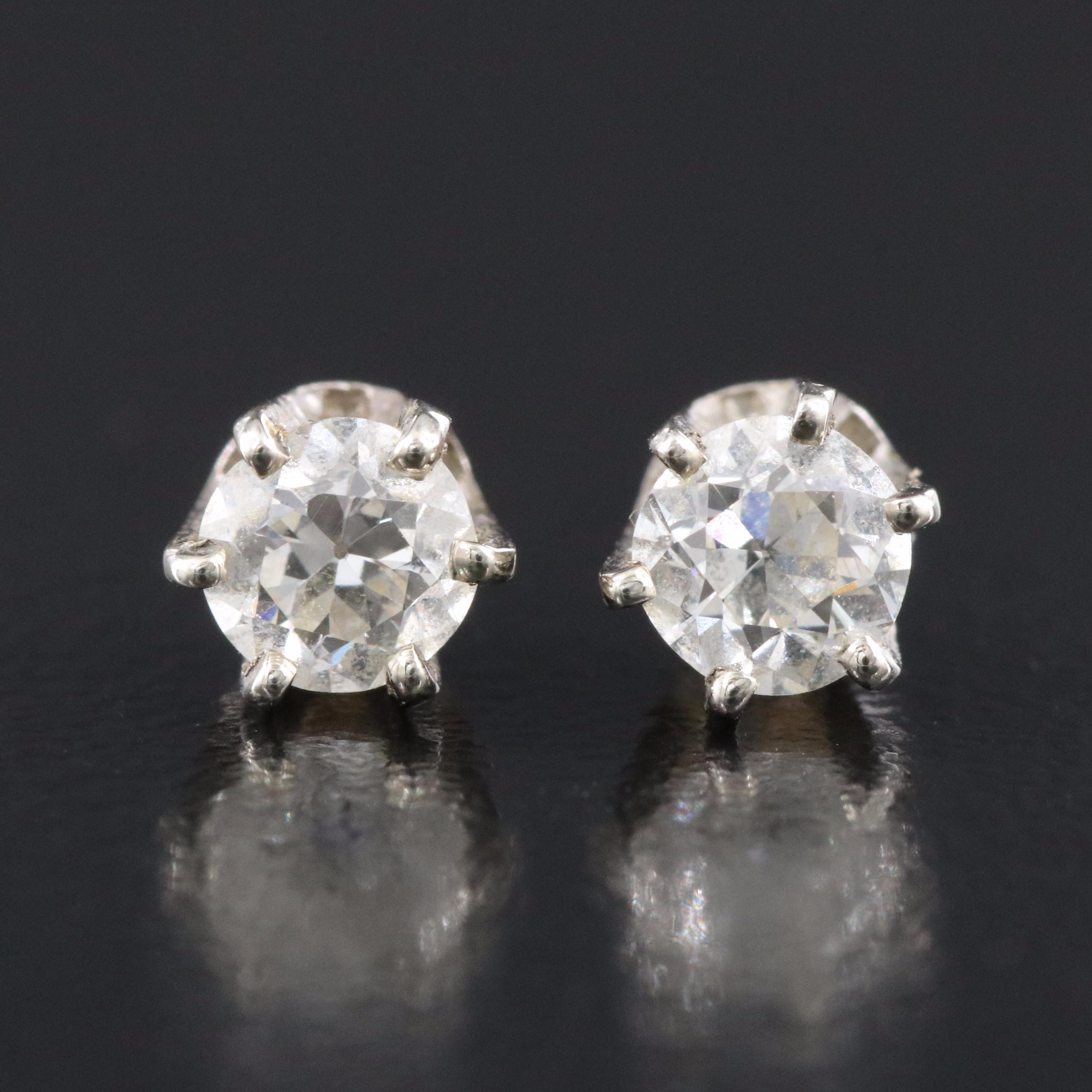 14K 0.45 CTW Diamond Solitaire Earrings
