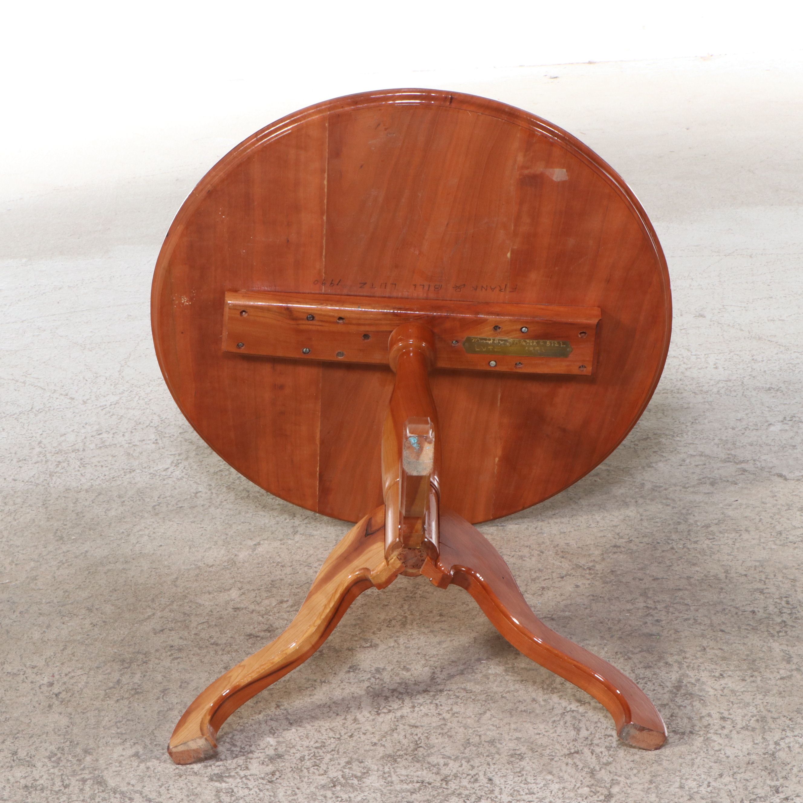 Frank and Bill Lutz Hand-Crafted Cherry Table