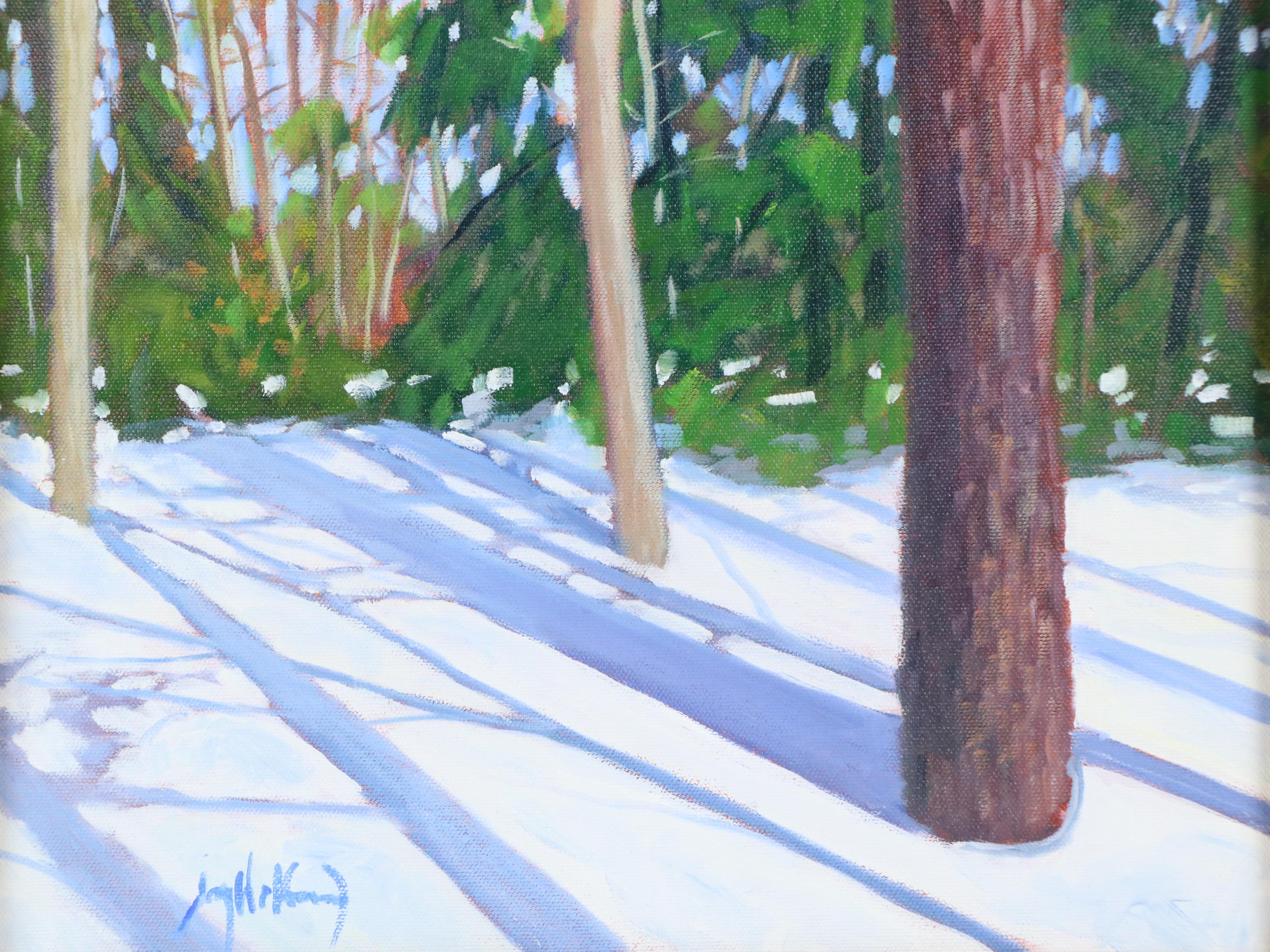 Jay Wilford Landscape Oil Painting "Snow Shadow," 21st Century