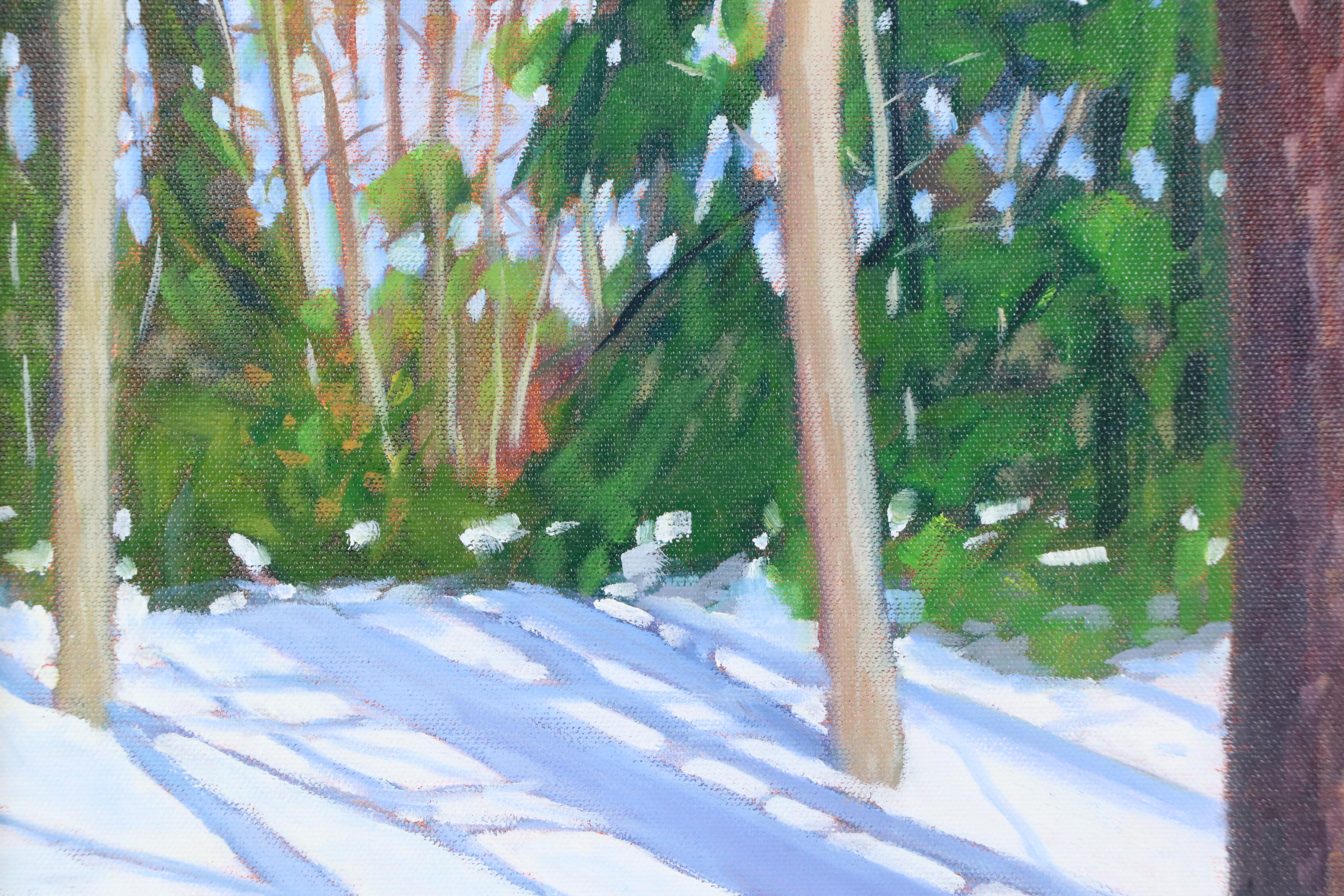 Jay Wilford Landscape Oil Painting "Snow Shadow," 21st Century