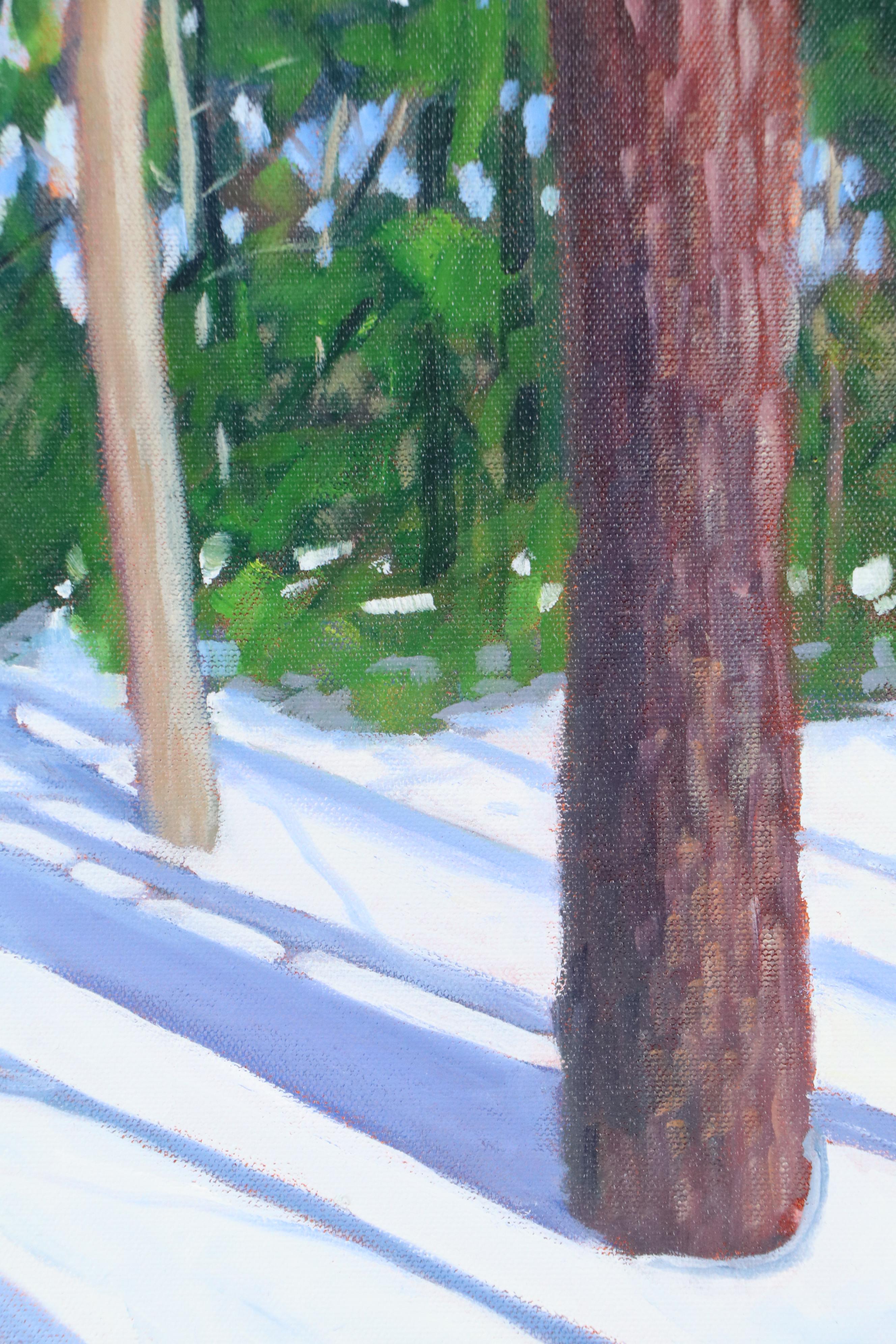 Jay Wilford Landscape Oil Painting "Snow Shadow," 21st Century