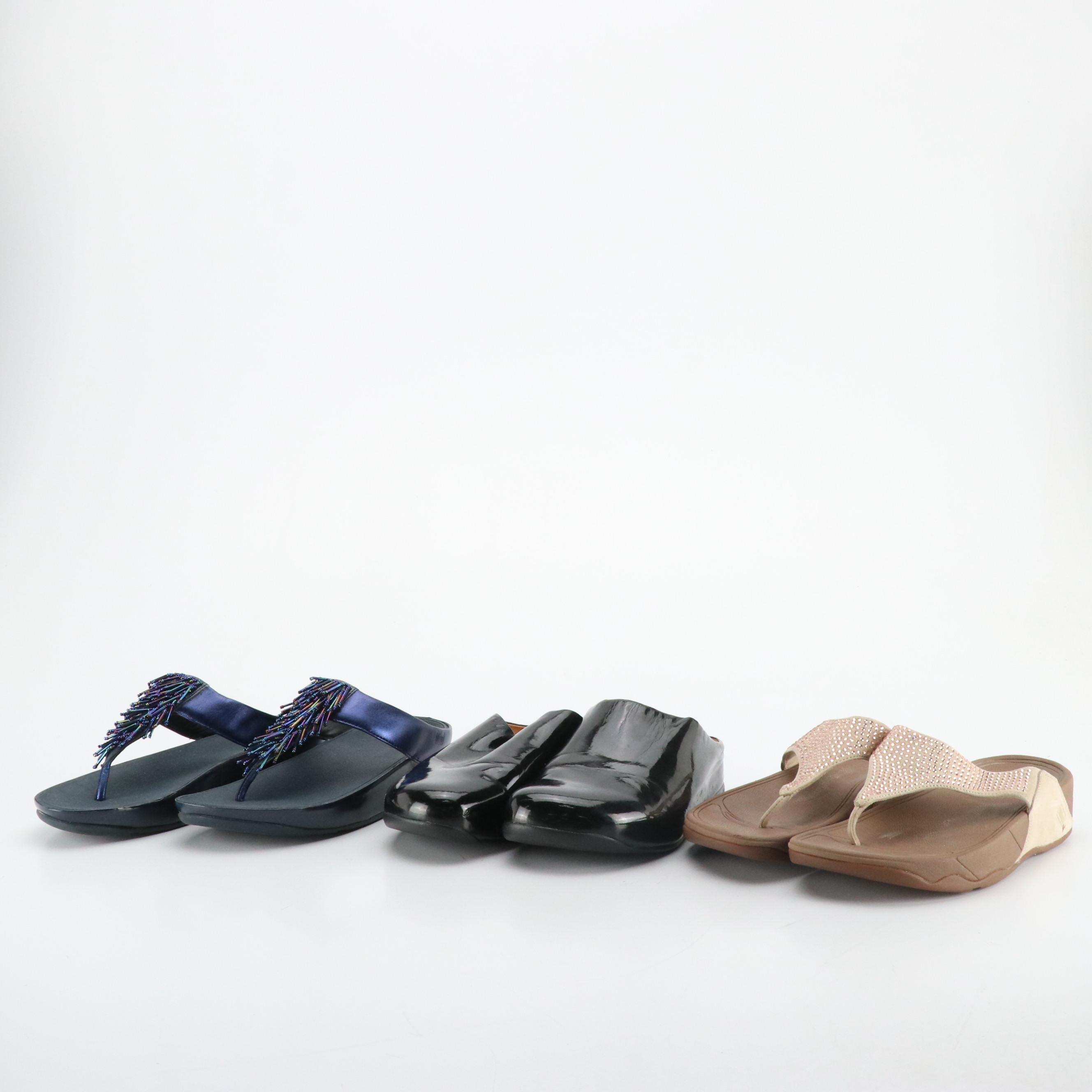 FitFlop Crystal Beaded, Lulu Crystal Flip Flops & Patent Leather Clogs