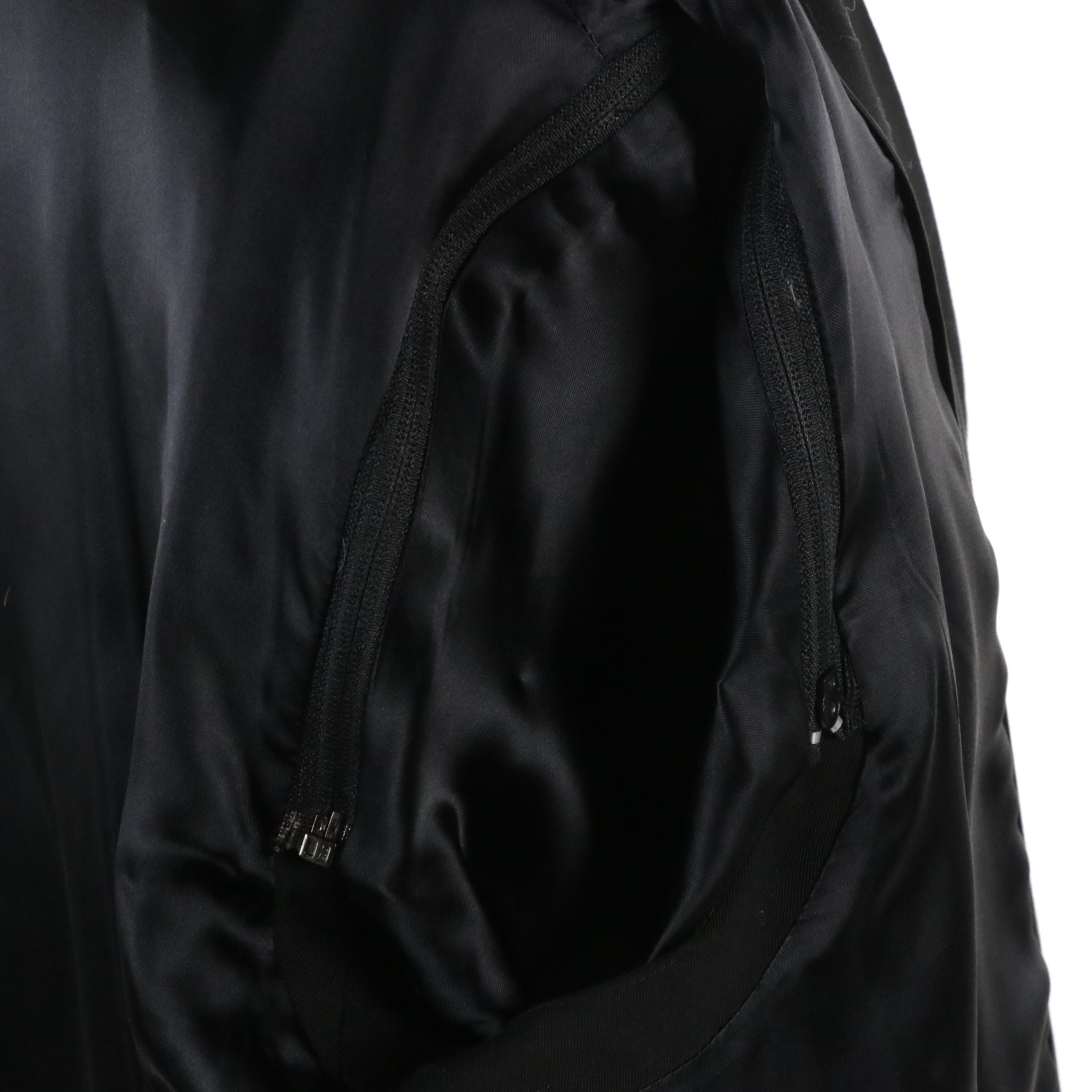 Jean Paul Knott Black Wool Gabardine Open-Front Coat with Removable Sleeves