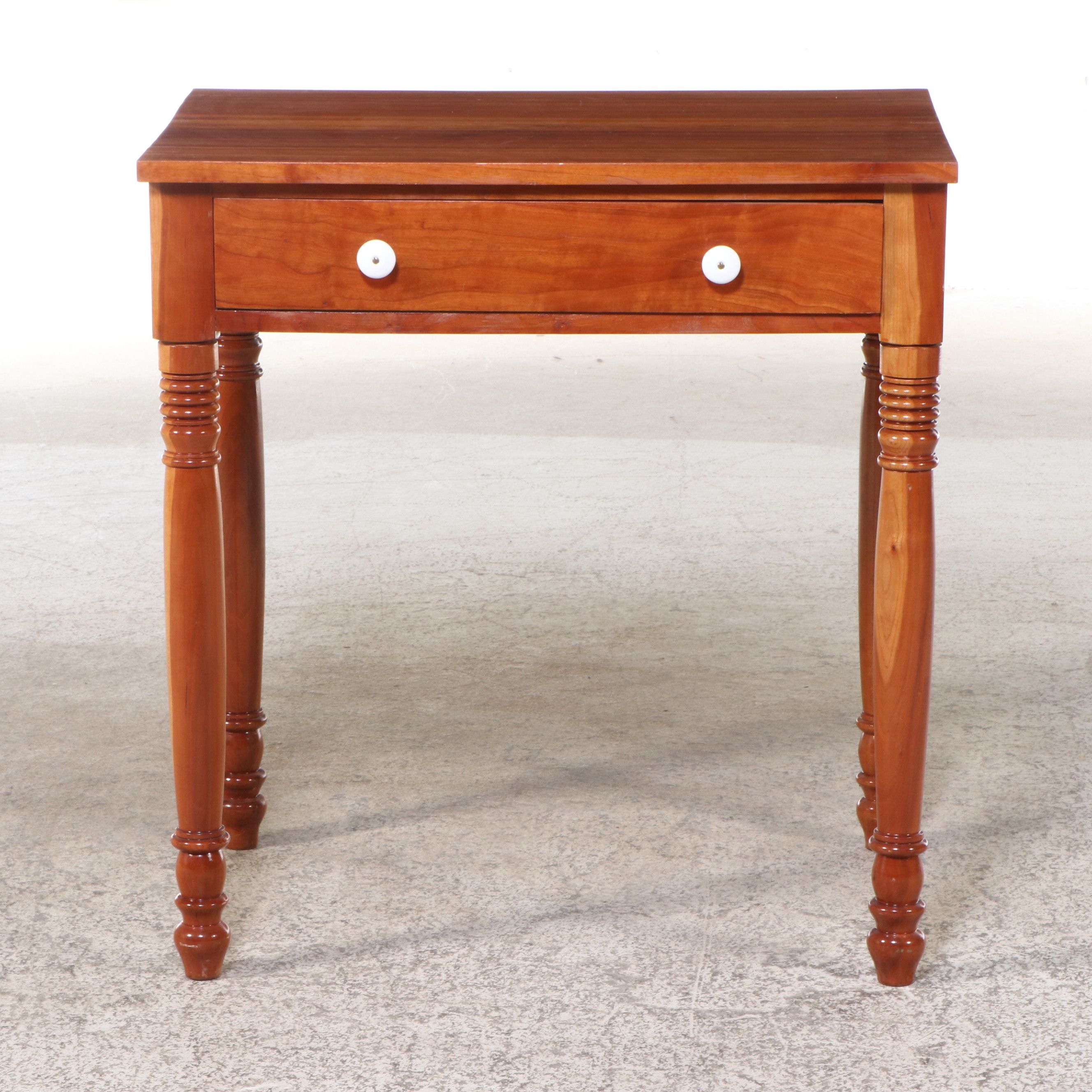 Vintage Sheraton Style Cherry Side Table