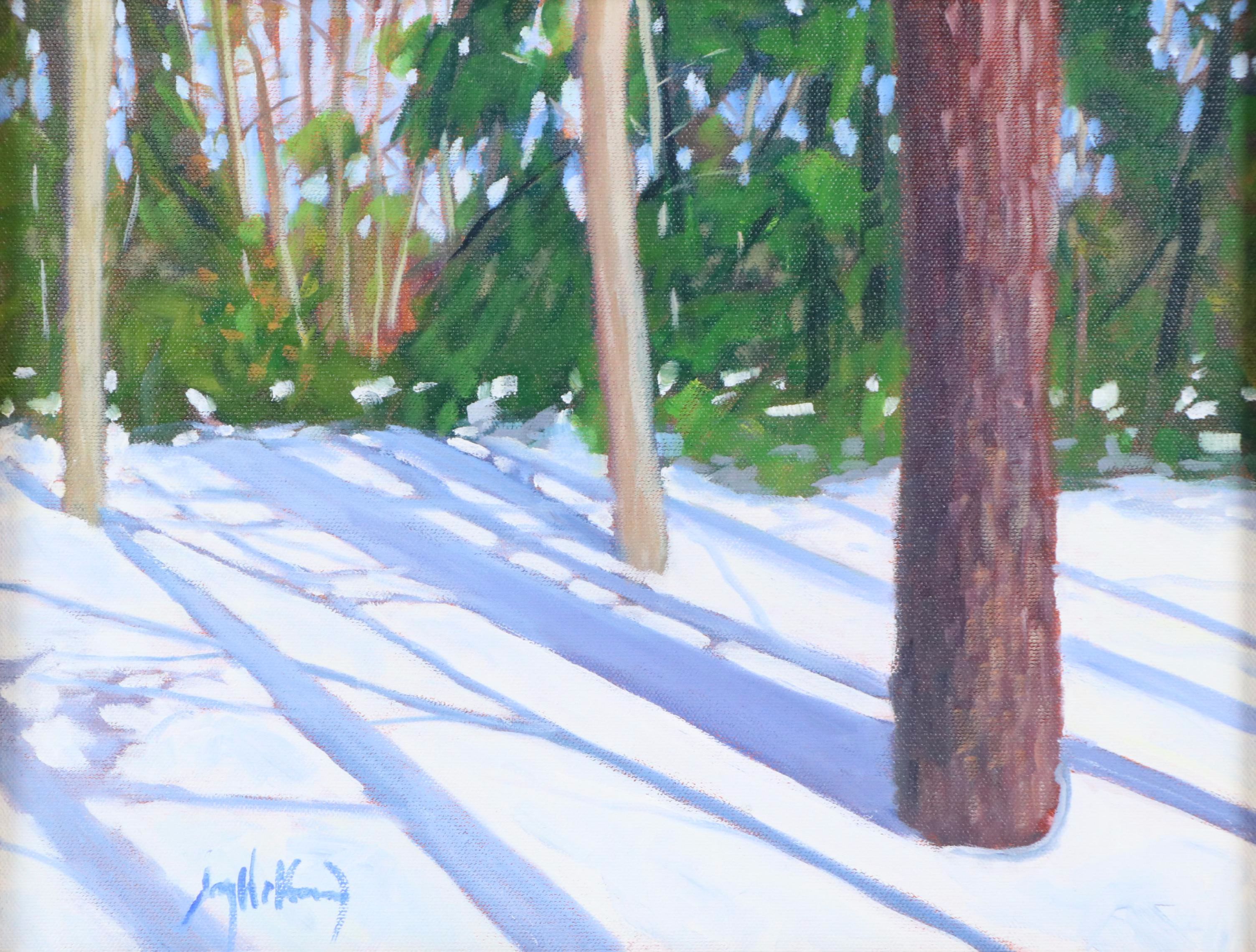 Jay Wilford Landscape Oil Painting "Snow Shadow," 21st Century
