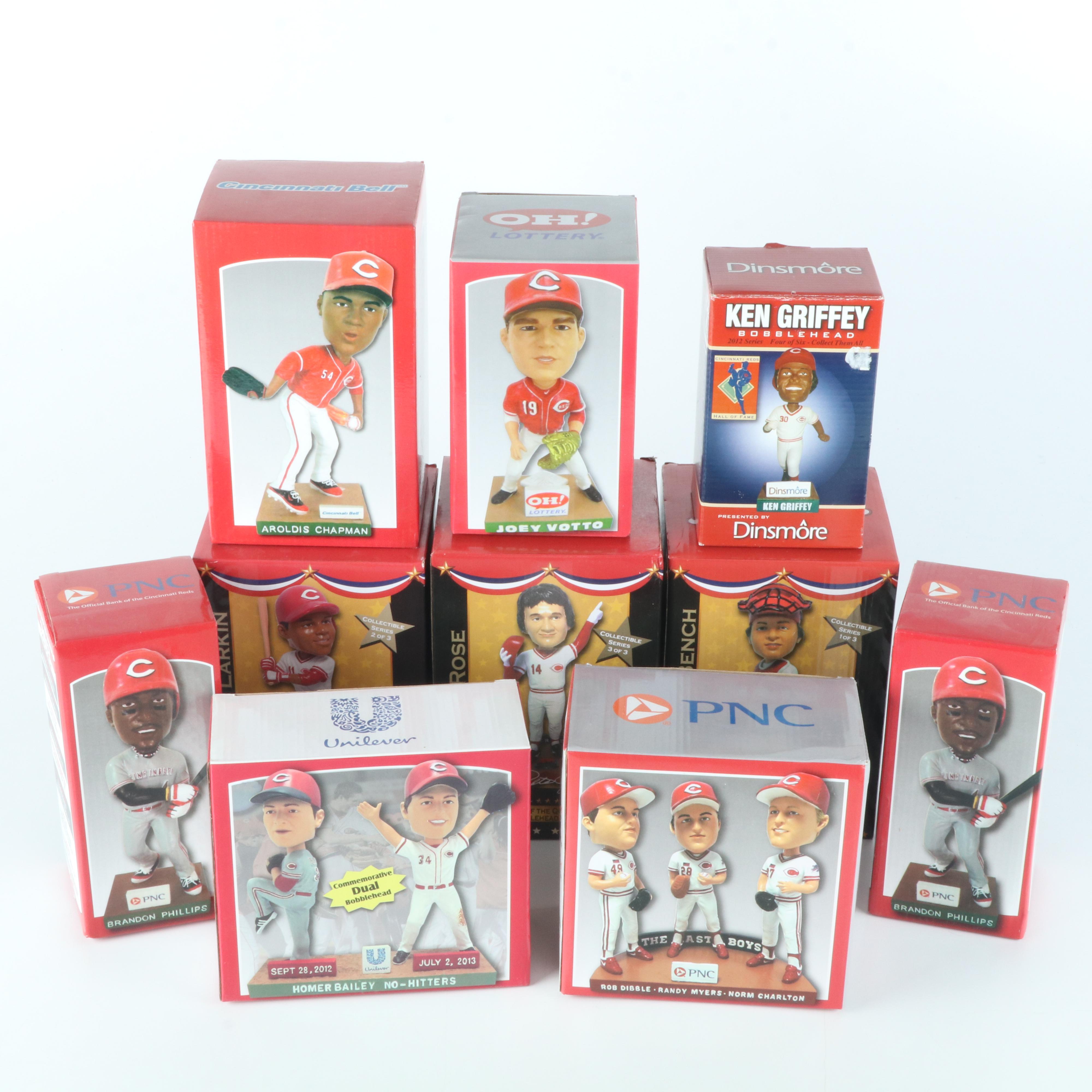 Cincinnati Reds Bobbleheads Featuring Johnny Bench, Pete Rose, and More